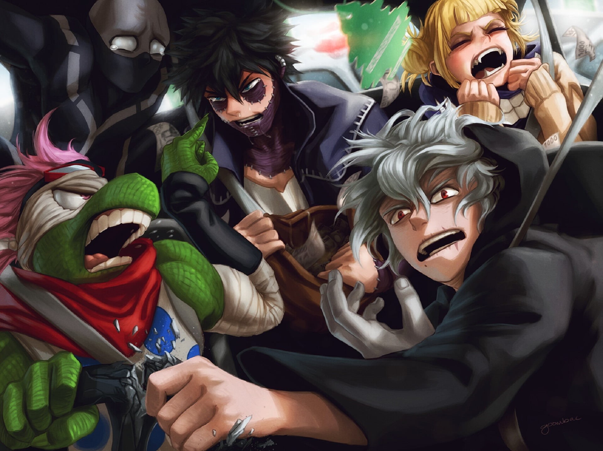 Dabi (Boku No Hero Academia), Himiko Toga, Tomura Shigaraki, Anime, My Hero Academia, 1080P, HD Wallpaper