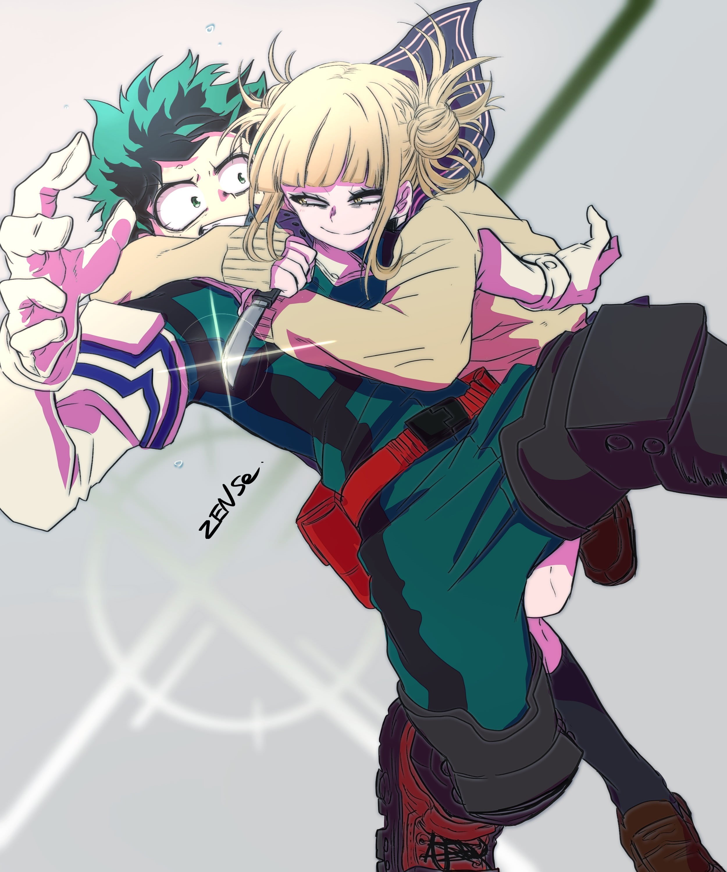 Midoriya Izuku, sport, arts culture and entertainment, women, indoors, leisure activity, blond hair, one person, enjoyment, standing, Himiko Toga, front view, Phone HD Wallpaper