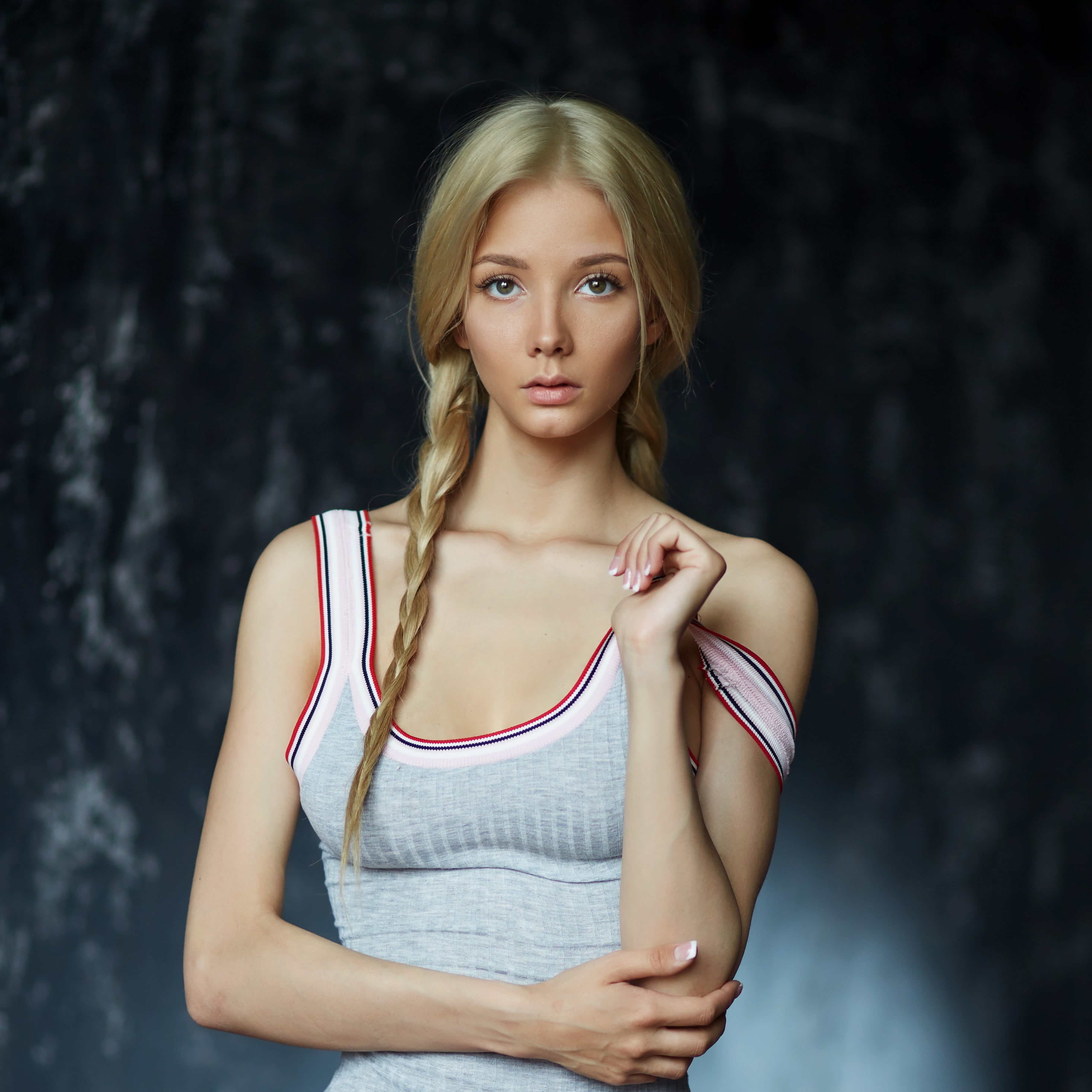 hair, chest, 2K, Dmitry Lobanov, Girl, Katerina Shiryaeva, Phone HD Wallpaper