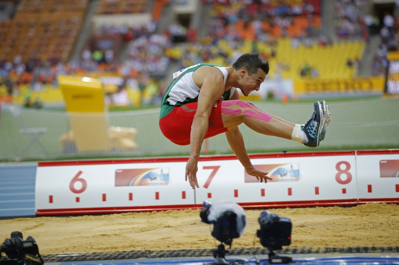 atleta, salto, deportes, 720P, atletismo, longitud, HD Wallpaper