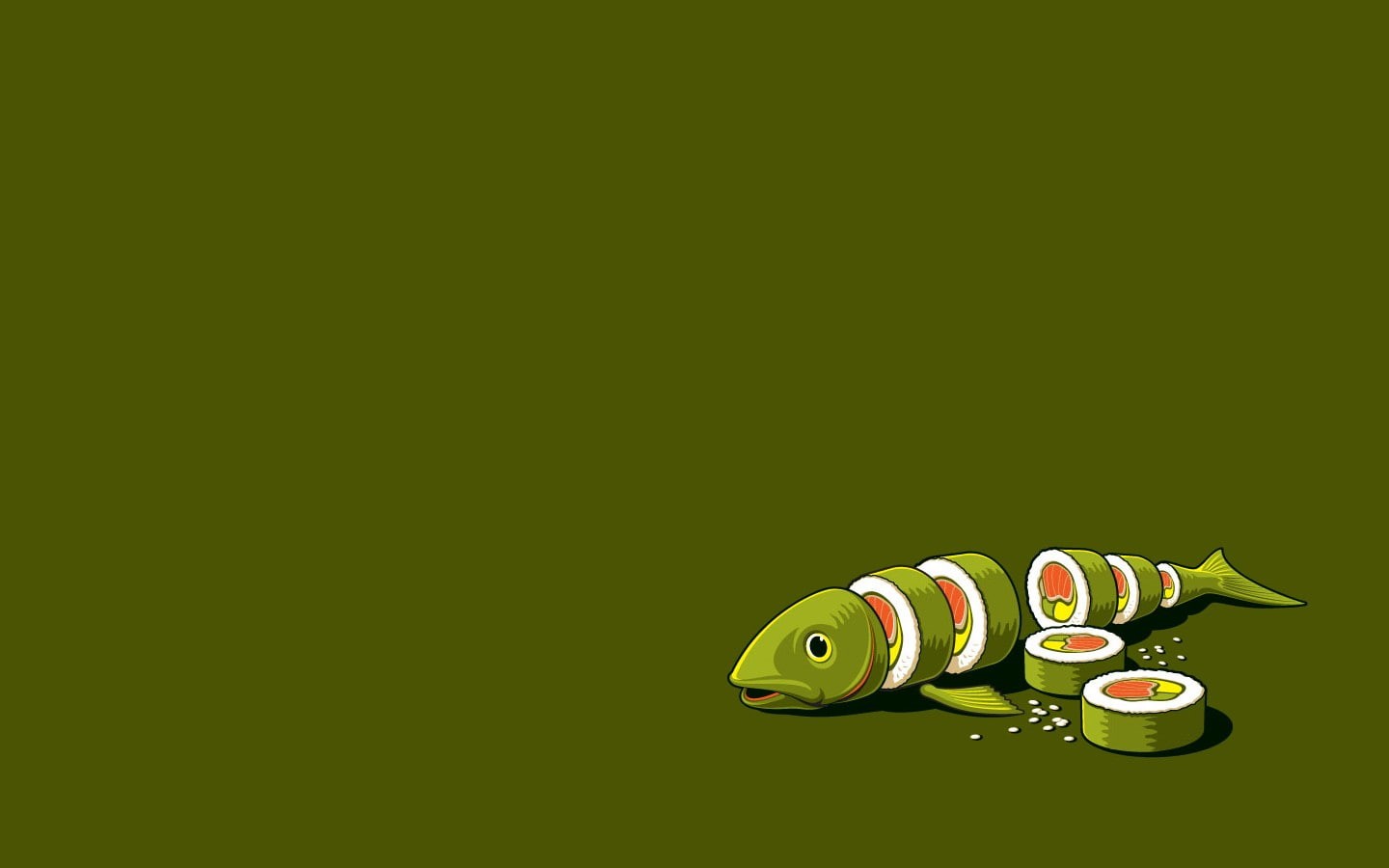 funny, vectors, 720P, Sushi, minimalistic, threadless, HD Wallpaper