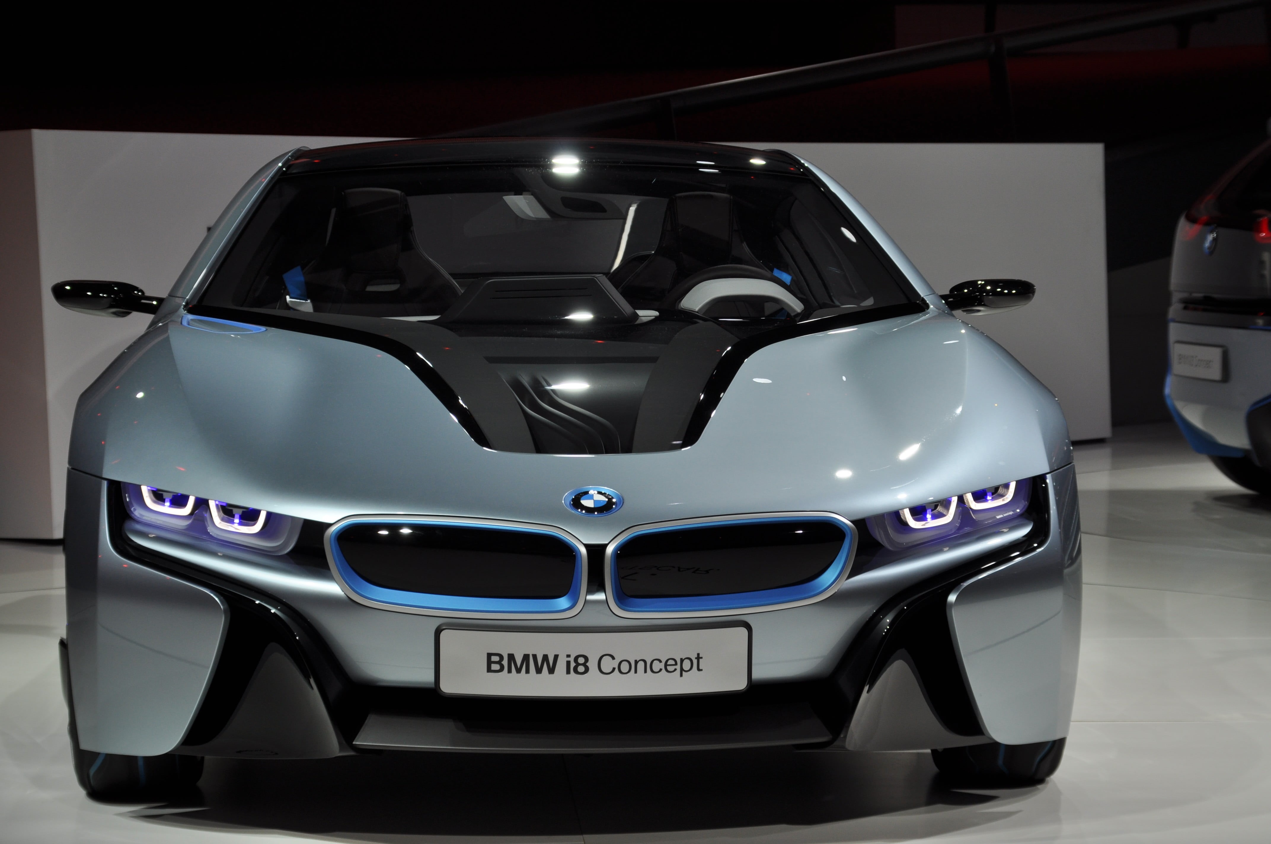sedan, 4K, car, honda, colored, vehicle, civic, BMW i8, silver, concept cars, BMW, IAA, HD Wallpaper