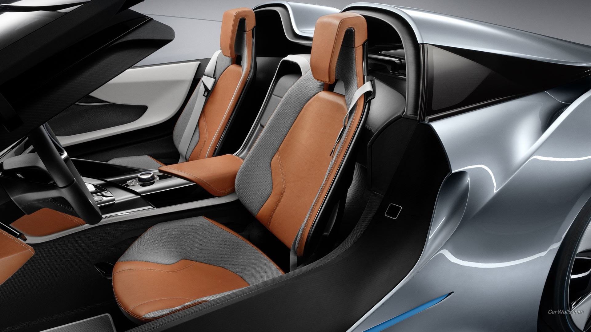 technology, car, BMW i8, reflection, land vehicle, 1080P, mode of transportation, group, indoors, black color, wealth, modern, group of objects, metal, HD Wallpaper