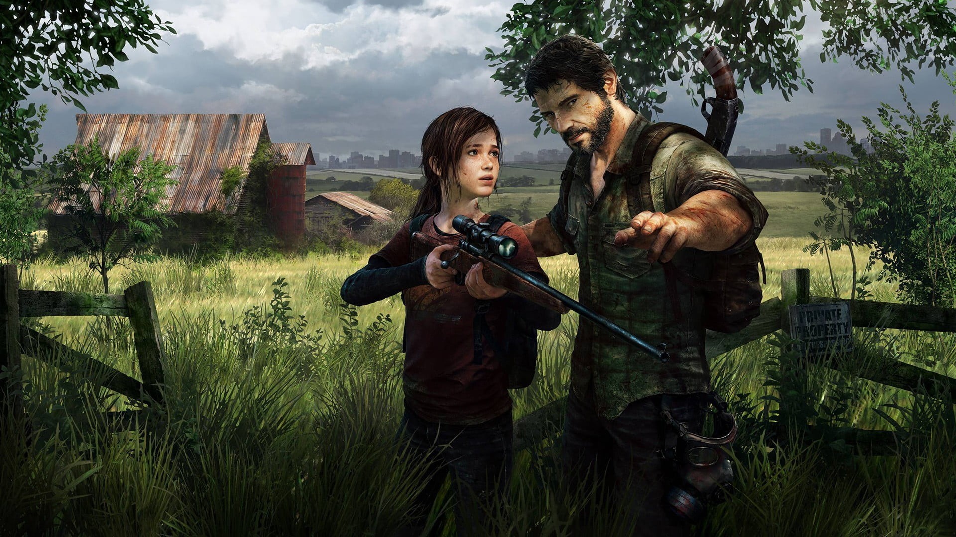 protection, mid adult, us, illustration, people, 1080P, holding, The Last of Us, architecture, last, gun, three quarter length, men, adult, weapon, nature, HD Wallpaper