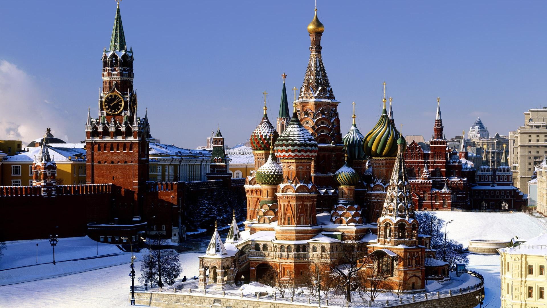cities, moscow, russia, quality, 1080P, red, picture, square, high, HD Wallpaper