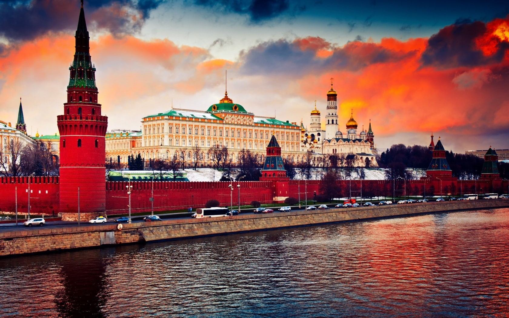 720P, Kremlin, s, city, Moscow, Russia, HD Wallpaper
