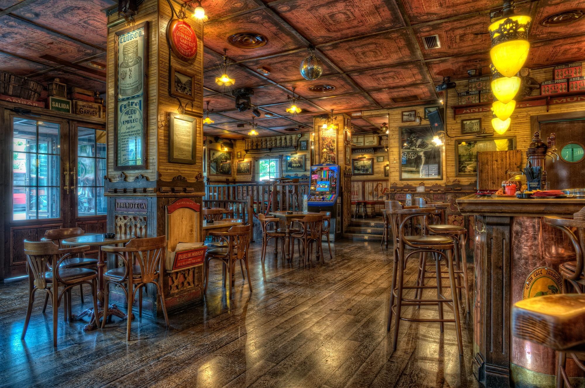 hdr, photo, color, coffee, restaurant, 1080P, food, wild, architecture, nice, beer, interior, beautiful, west, HD Wallpaper