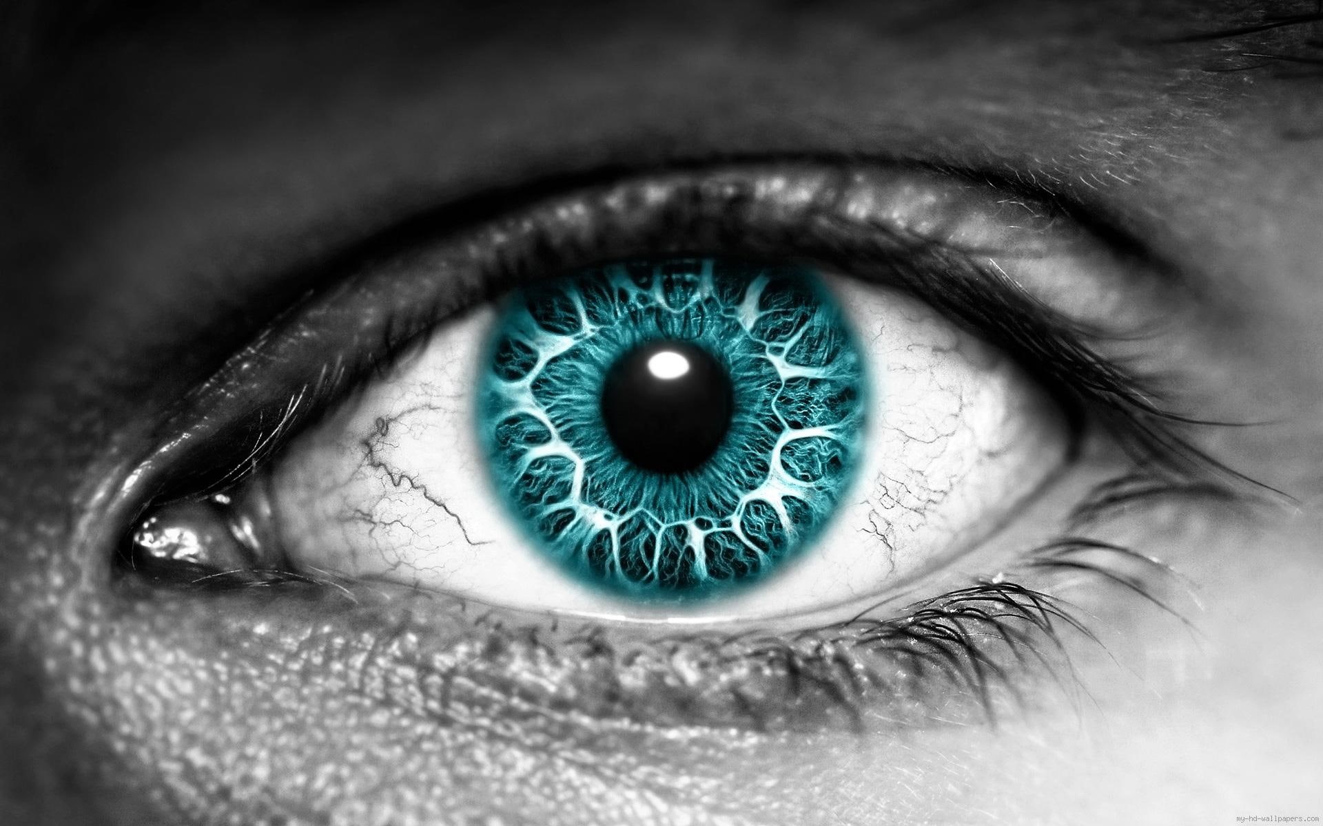 graphic, 1080P, diverse, face, blue, grey, white, contact, lens, black, eye, HD Wallpaper