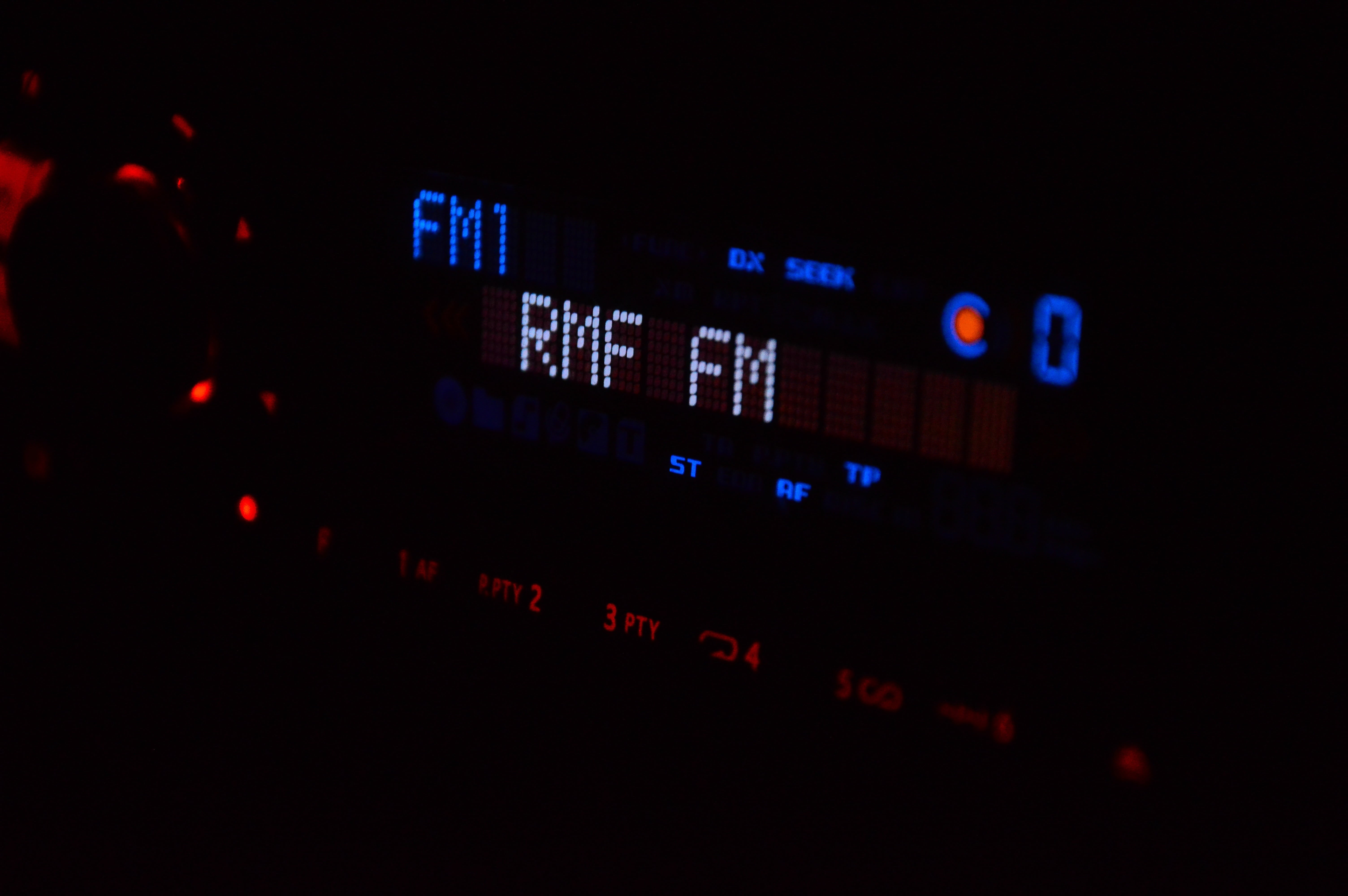 musical, music studio, digital display, studio, broadcast, car, blue, volume, stereo, audio, radio, record, fm, computer monitor, sound, interview, media, HD Wallpaper