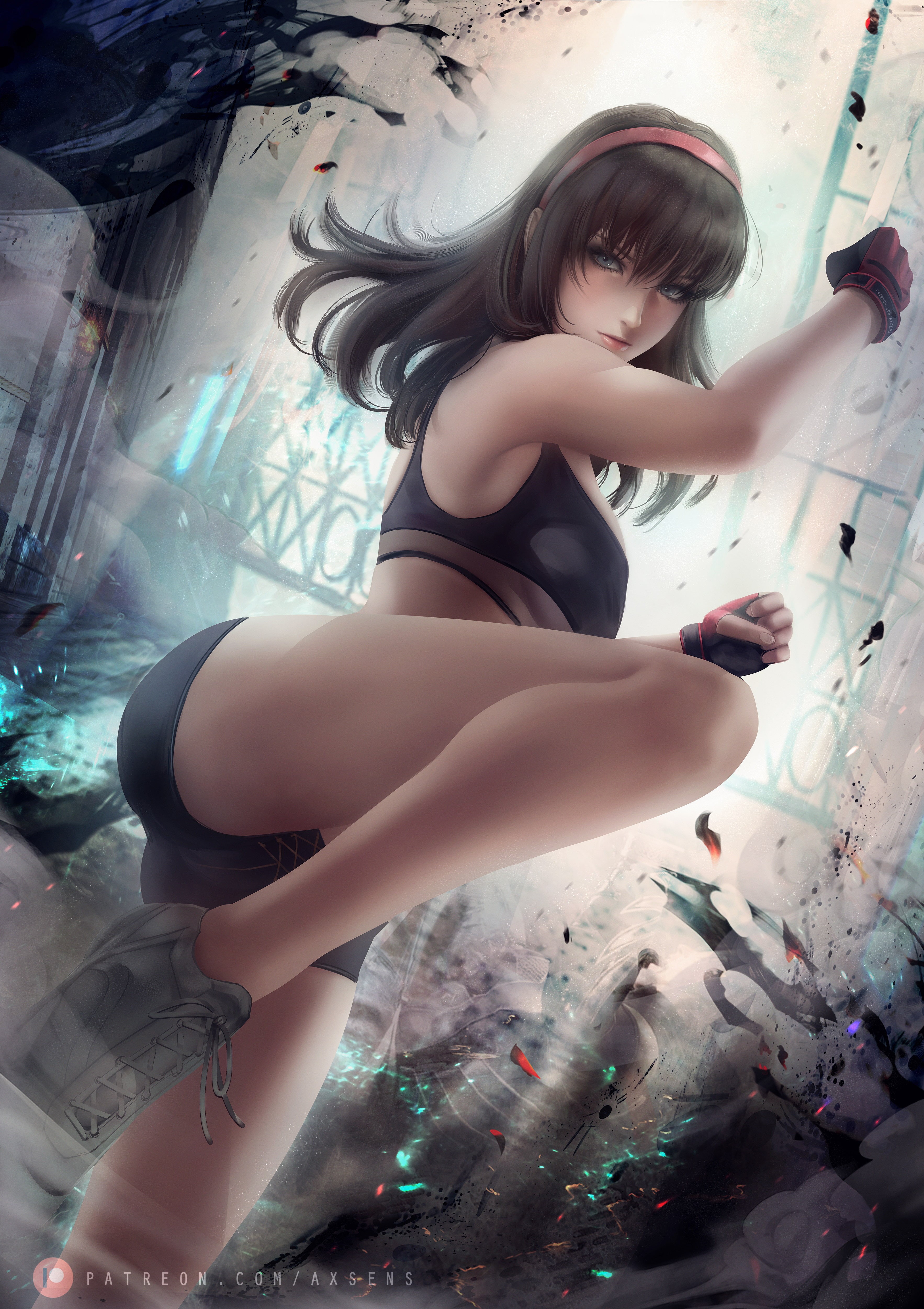 Hitomi (Dead or Alive), digital art, Dead or Alive, 4K, axsens, Phone HD Wallpaper