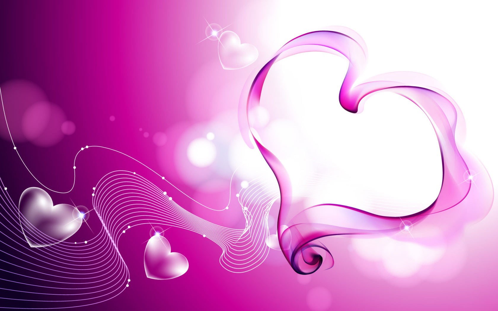 love, pink, smoke, 720P, hearts, HD Wallpaper
