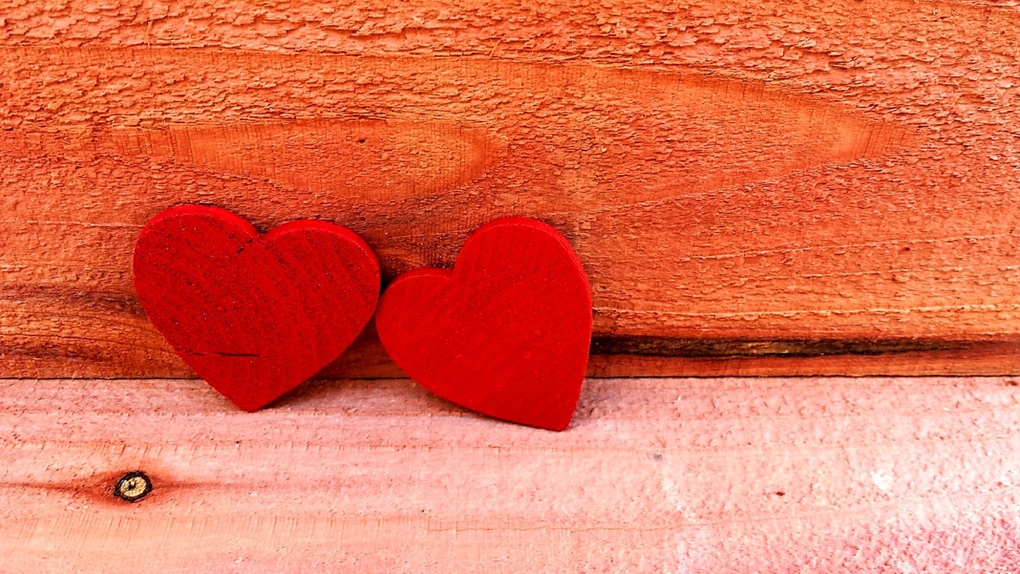 hearts, marriage, directly above, gift, amour, card, symbol, passion, wall - building feature, plank, soul, design, carpenter, wood - material, close-up, HD Wallpaper