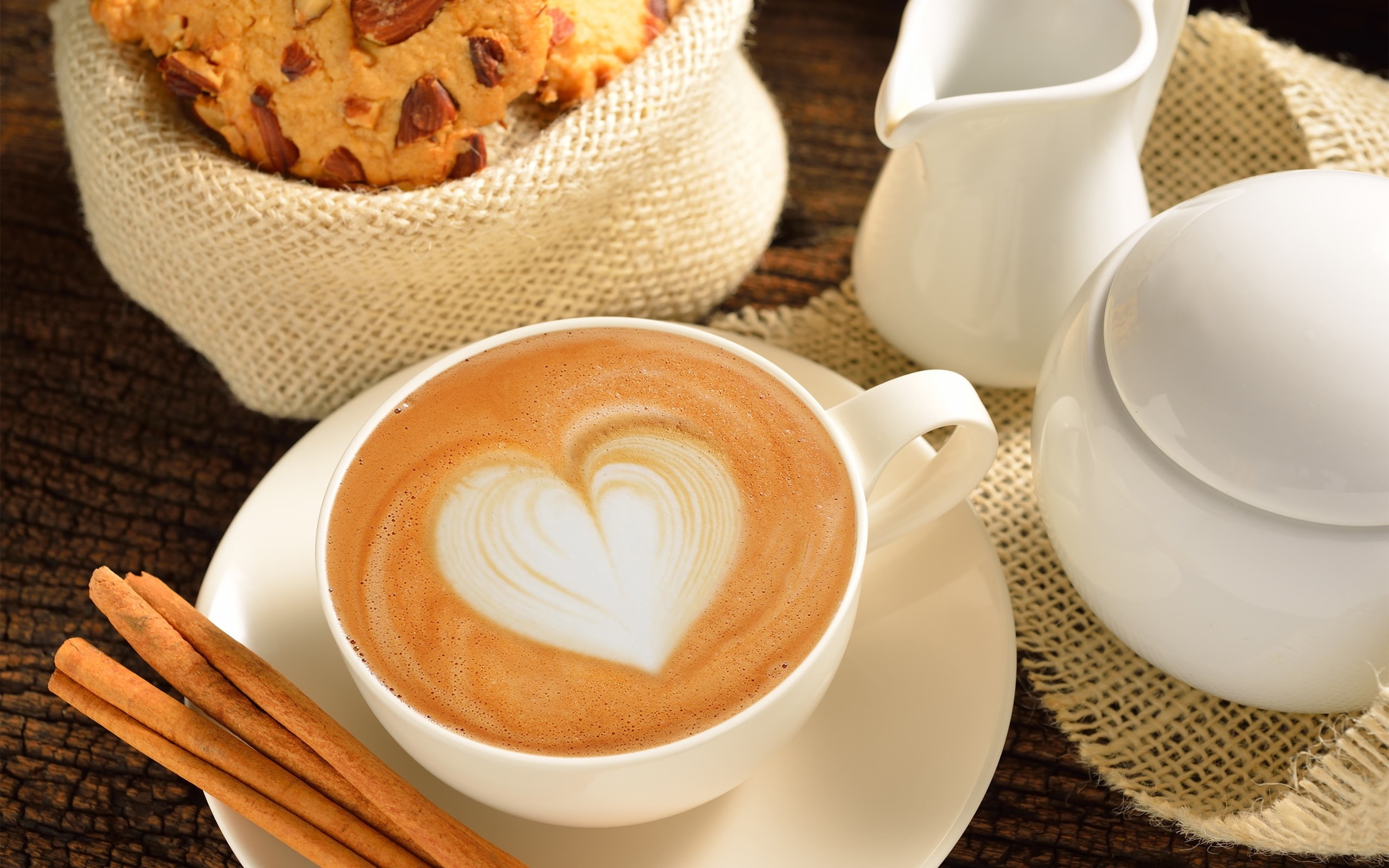 Love, Heart, 2K, Food, Cup, Breakfast, Coffee, HD Wallpaper