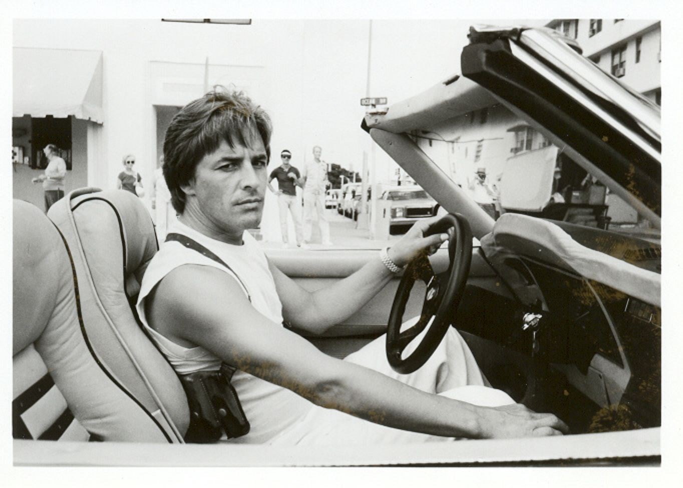 indoors, miami vice, real people, auto post production filter, young adult, young men, transfer print, portrait, sport, sitting, men, care, tank top, wheel, HD Wallpaper