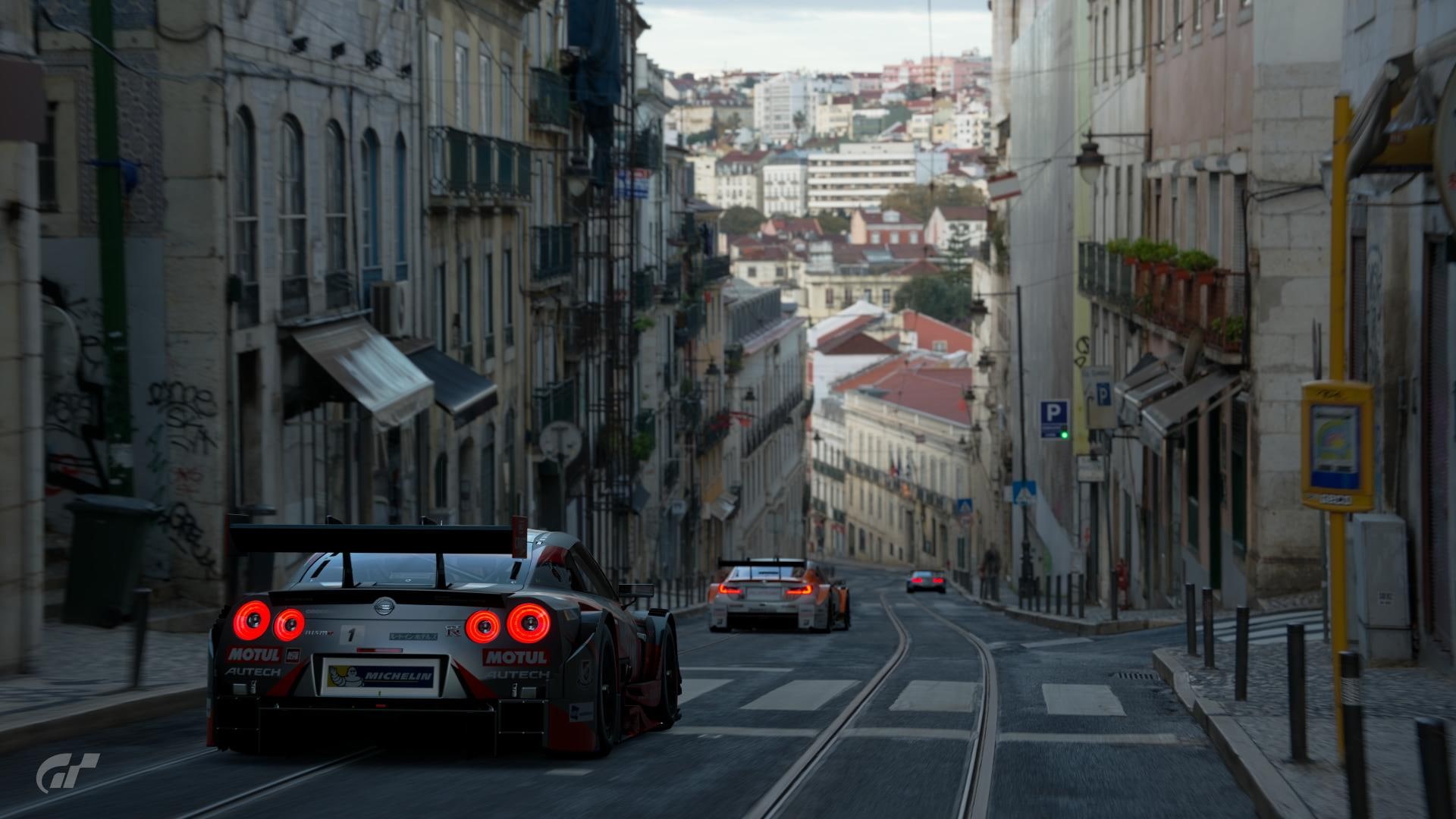 street, car, motion, building, 1080P, direction, built structure, mode of transportation, Gran Turismo, land vehicle, outdoors, city street, motor vehicle, HD Wallpaper