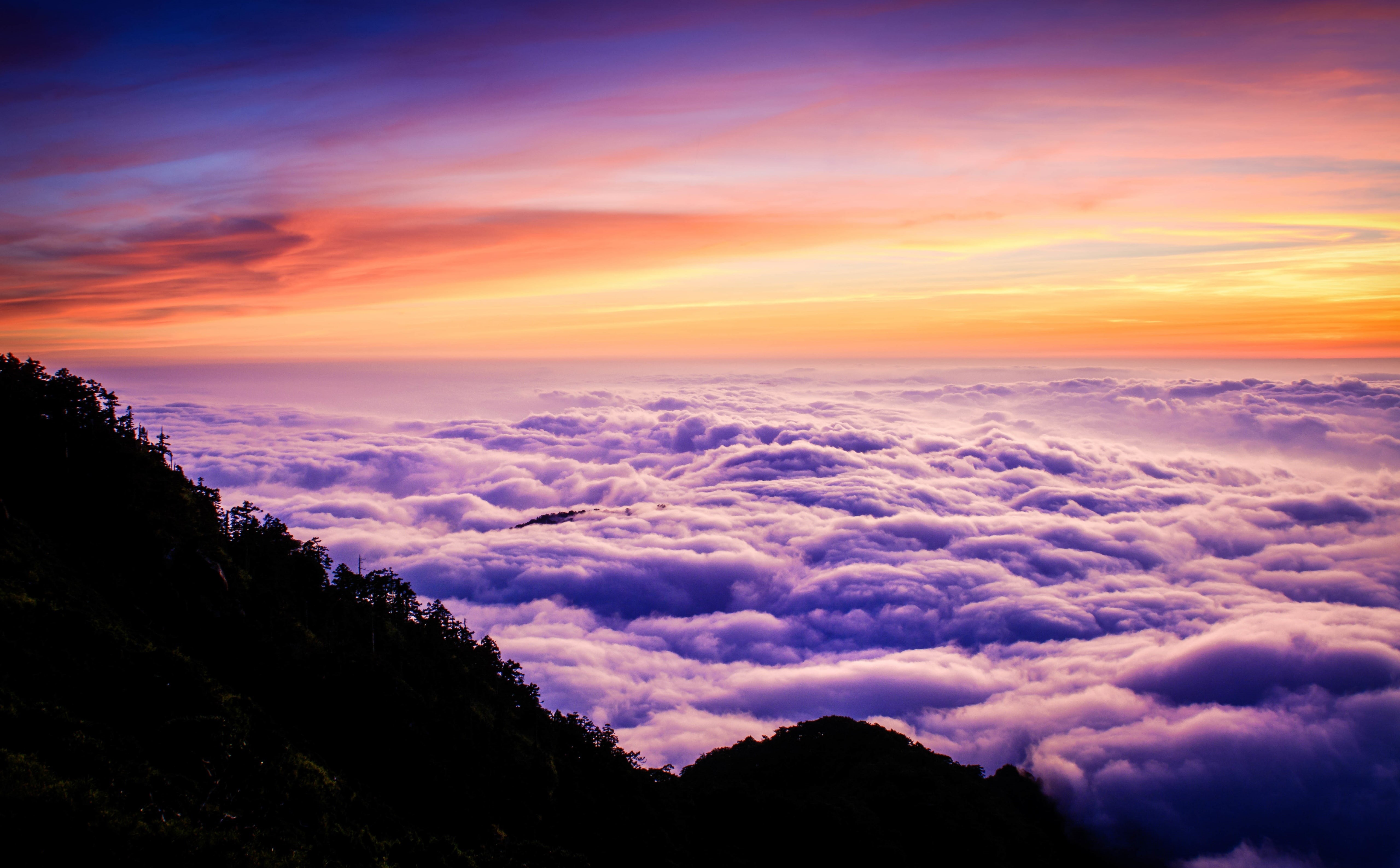 Hehuan, landscape, Photography, Asia, above, clouds, sun, dramatic sky, China, dusk, Sunset, Taiwan, atmosphere, 5K, cloud - sky, Lanscapes, Nature, no people, HD Wallpaper