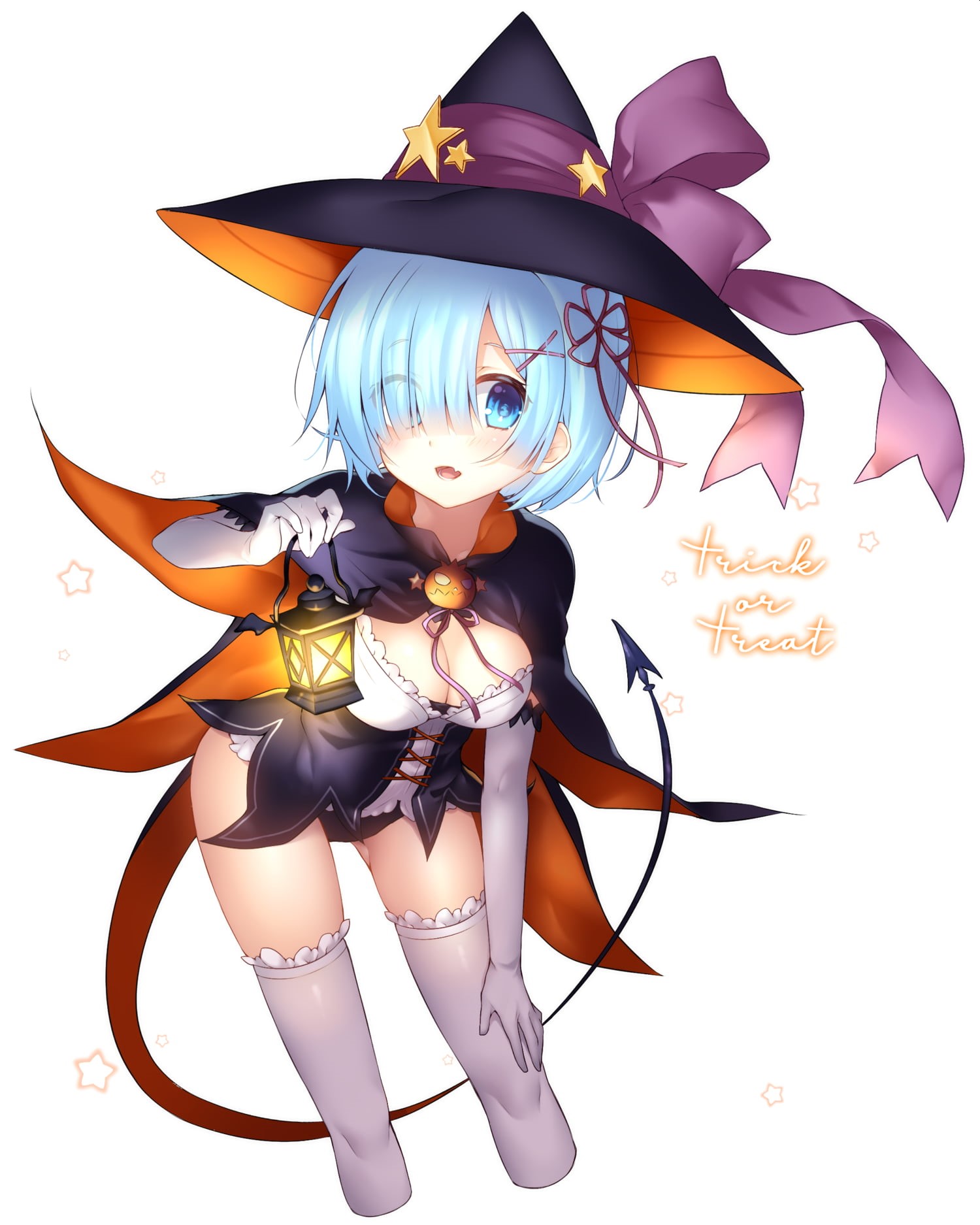 cut out, Re:Zero Kara Hajimeru Isekai Seikatsu, clothing, white background, holding, beautiful woman, young adult, studio shot, hat, females, Halloween, Phone HD Wallpaper
