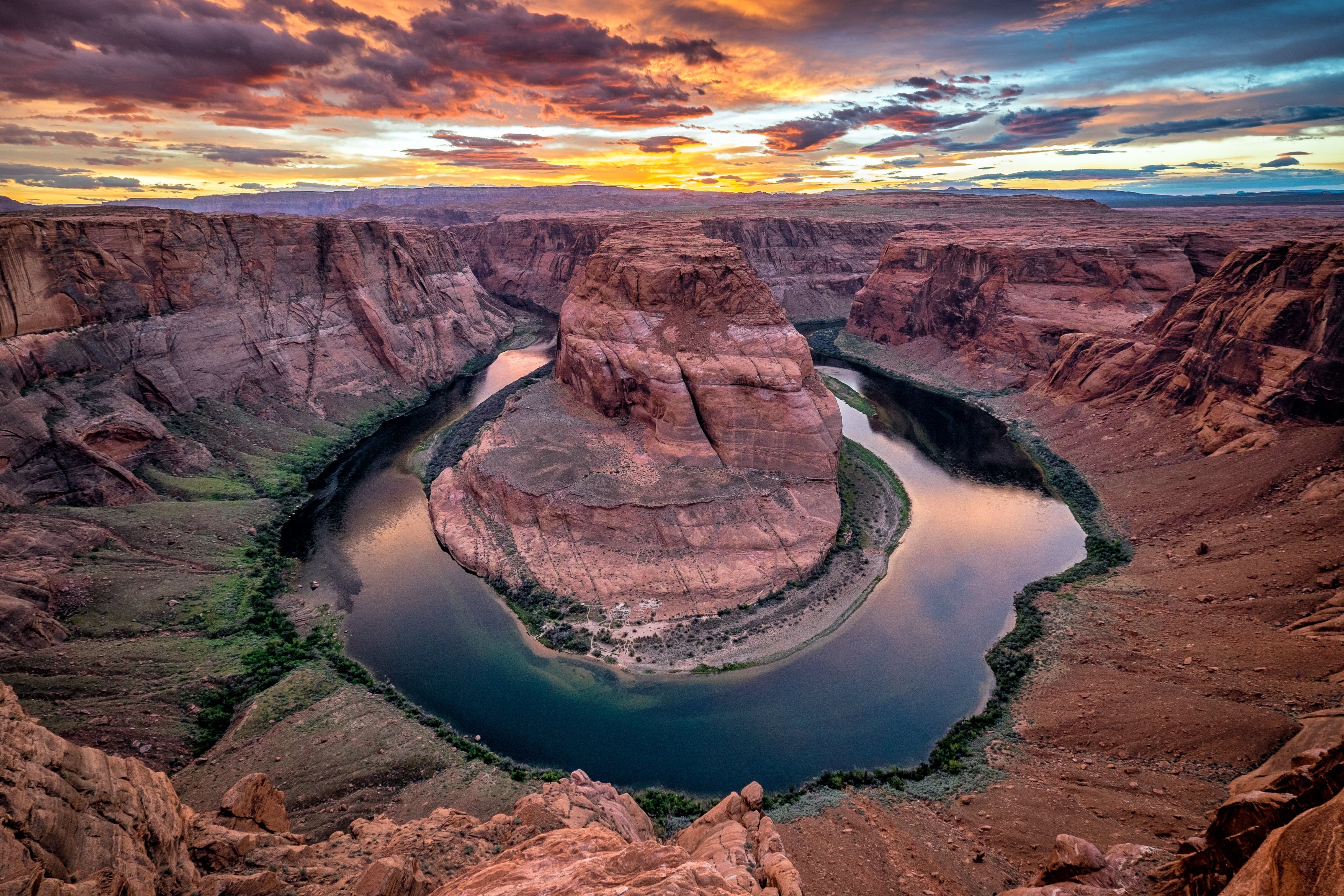 landscape, desert, colorado, sky, scenics - nature, national Park, no People, non-urban scene, geology, rock - Object, scenics, awe, page - Arizona, grand Canyon, HD Wallpaper