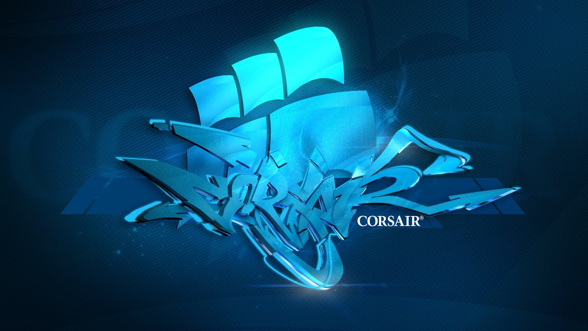 paper, technology, blue background, light - natural phenomenon, science, abstract, company, corsair, shiny, glowing, logo, symbol, vector, creativity, computer, HD Wallpaper