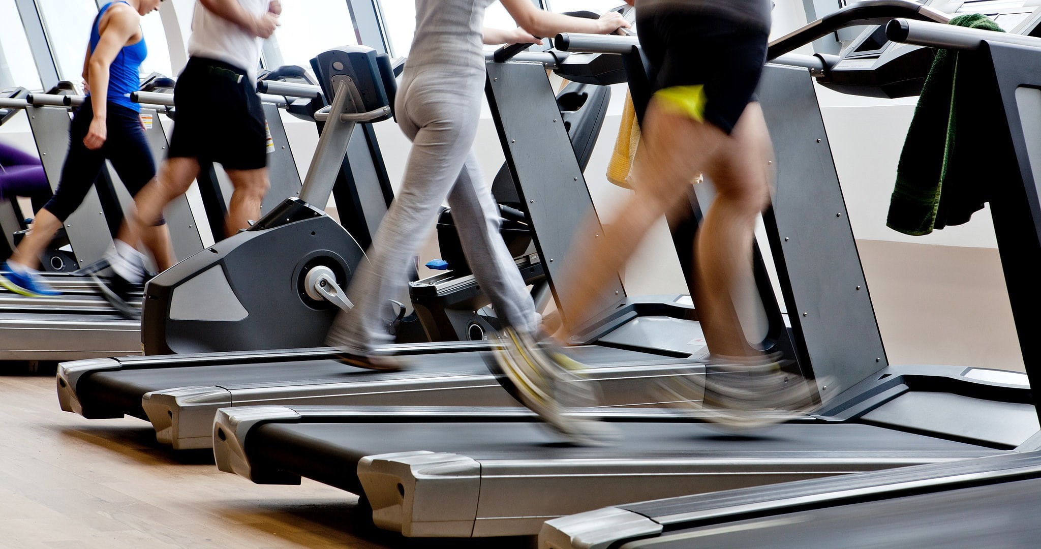 adult, human limb, unrecognizable person, treadmill, exercise machine, motion, group of people, low section, human leg, body part, 1080P, walking, human body part, HD Wallpaper