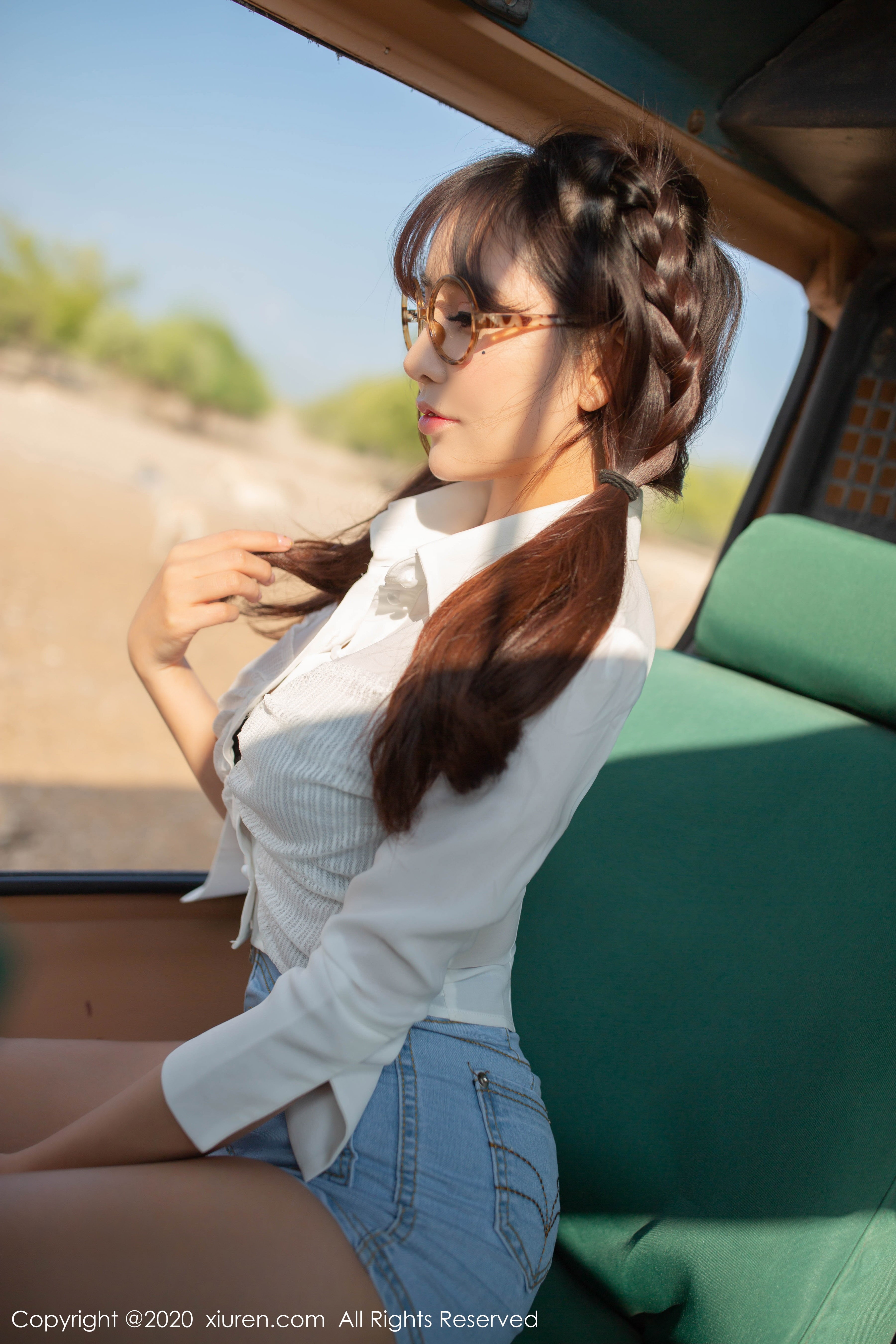 women outdoors, Xiuren, Tao Xili_lele, Asian, 5K, Phone HD Wallpaper