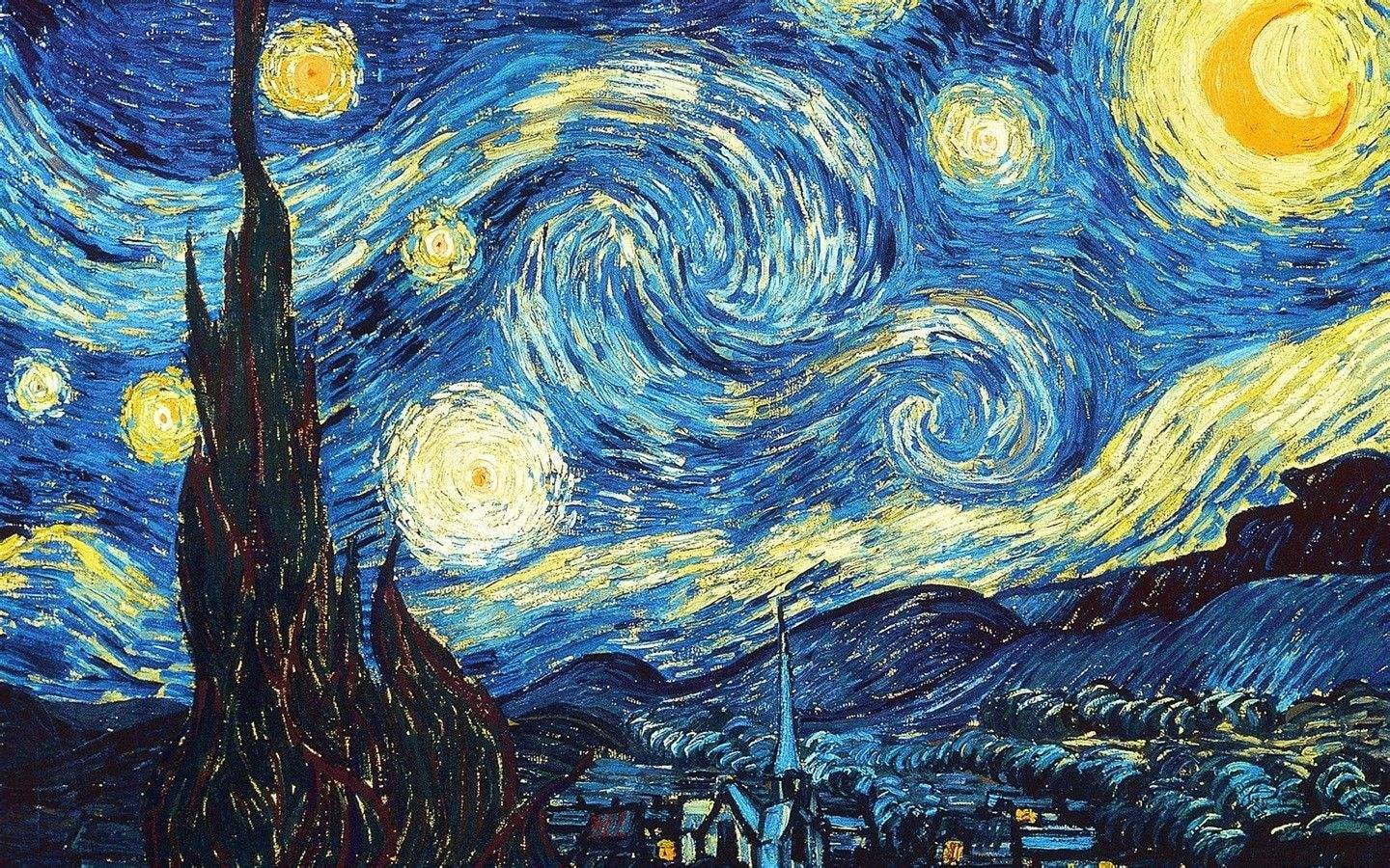 Vincent van Gogh, painting, 720P, The Starry Night, stars, HD Wallpaper
