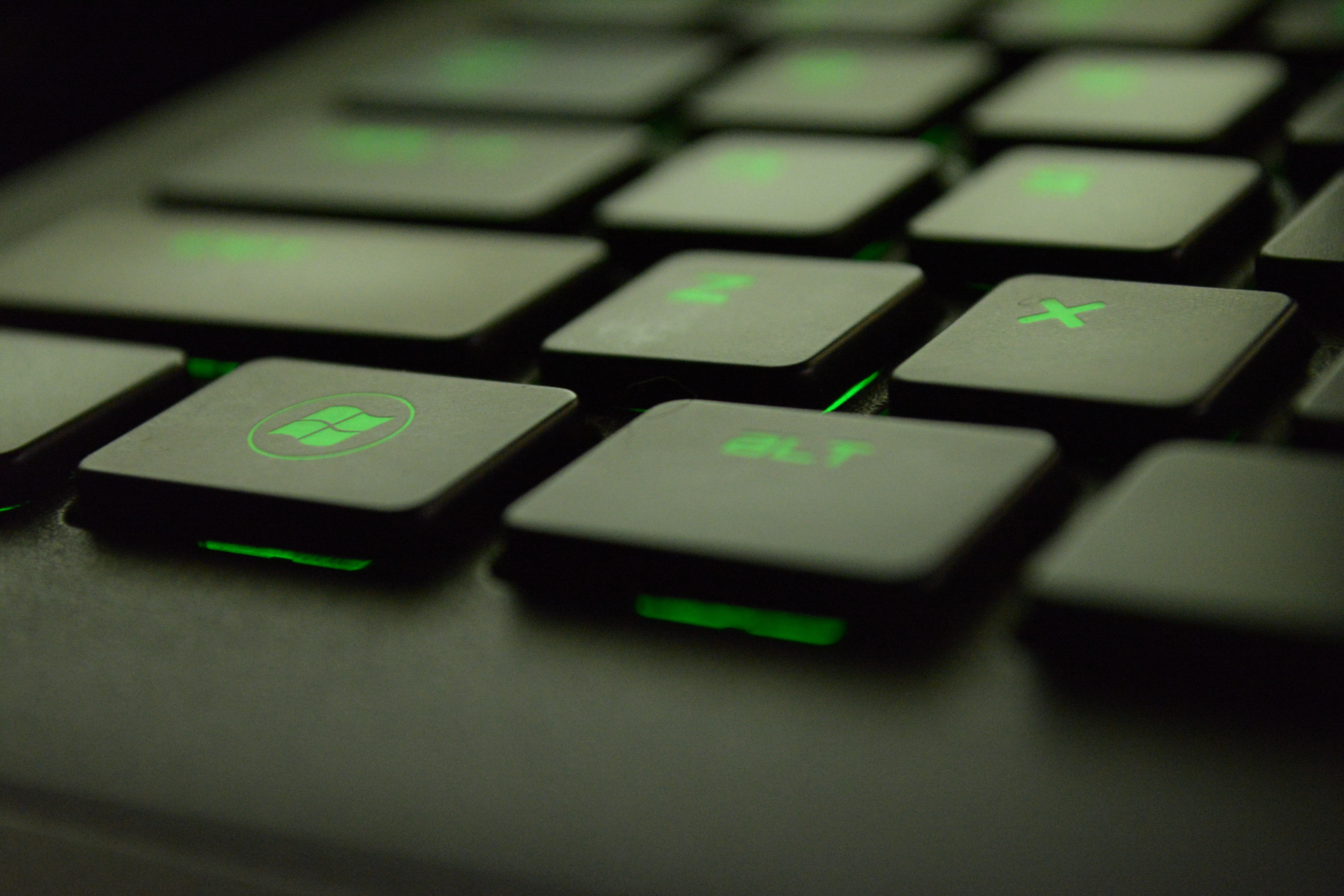 laptop, 5K, gaming pictures, gaming setup, finance, push button, selective focus, computer equipment, computer key, no people, technology, gaming keyboard, HD Wallpaper
