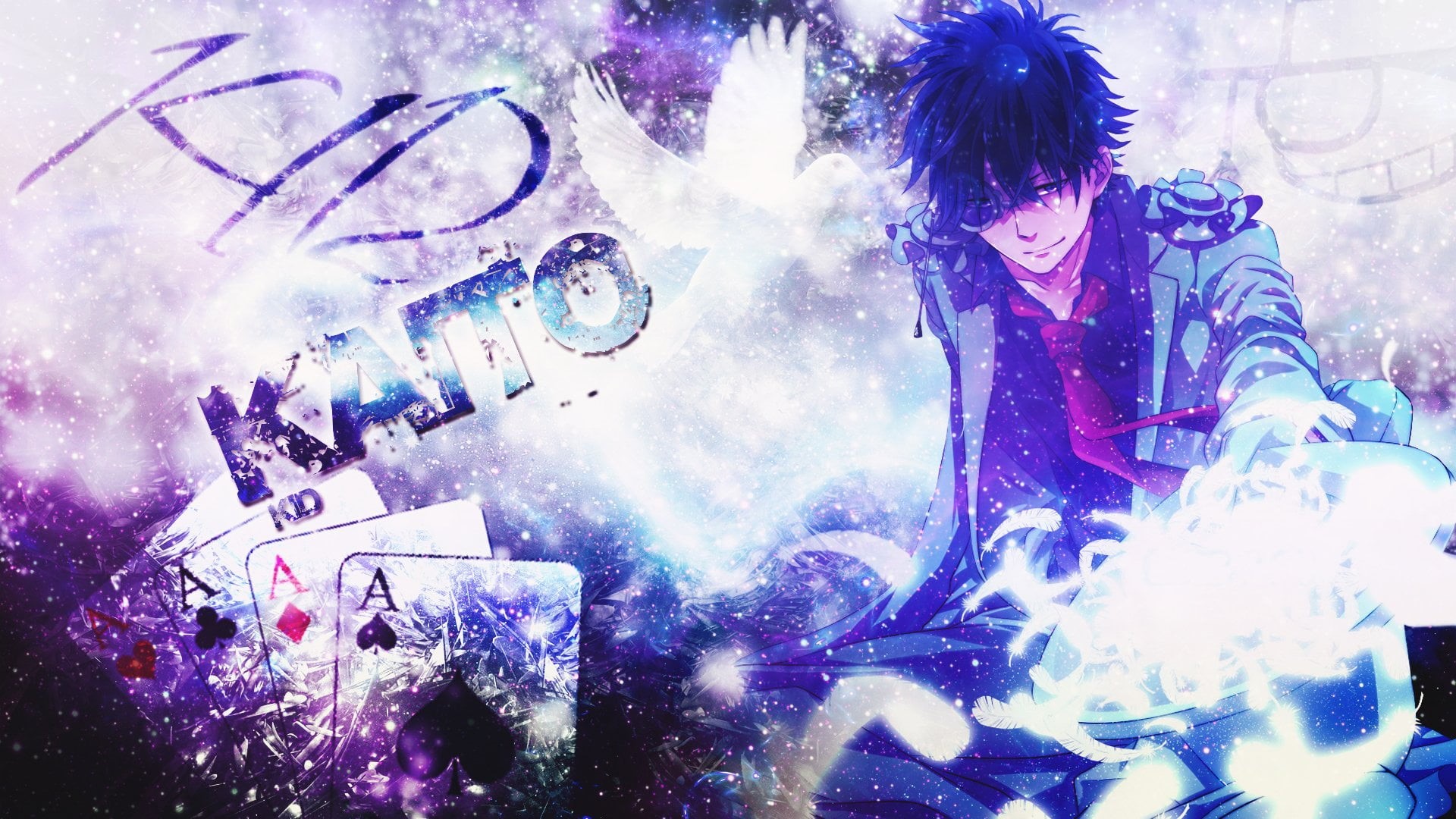 celebration, enjoyment, 1080P, young adult, festival, Kaito Kuroba, outdoors, youth culture, real people, music, Anime, night, illuminated, Magic Kaito 1412, HD Wallpaper