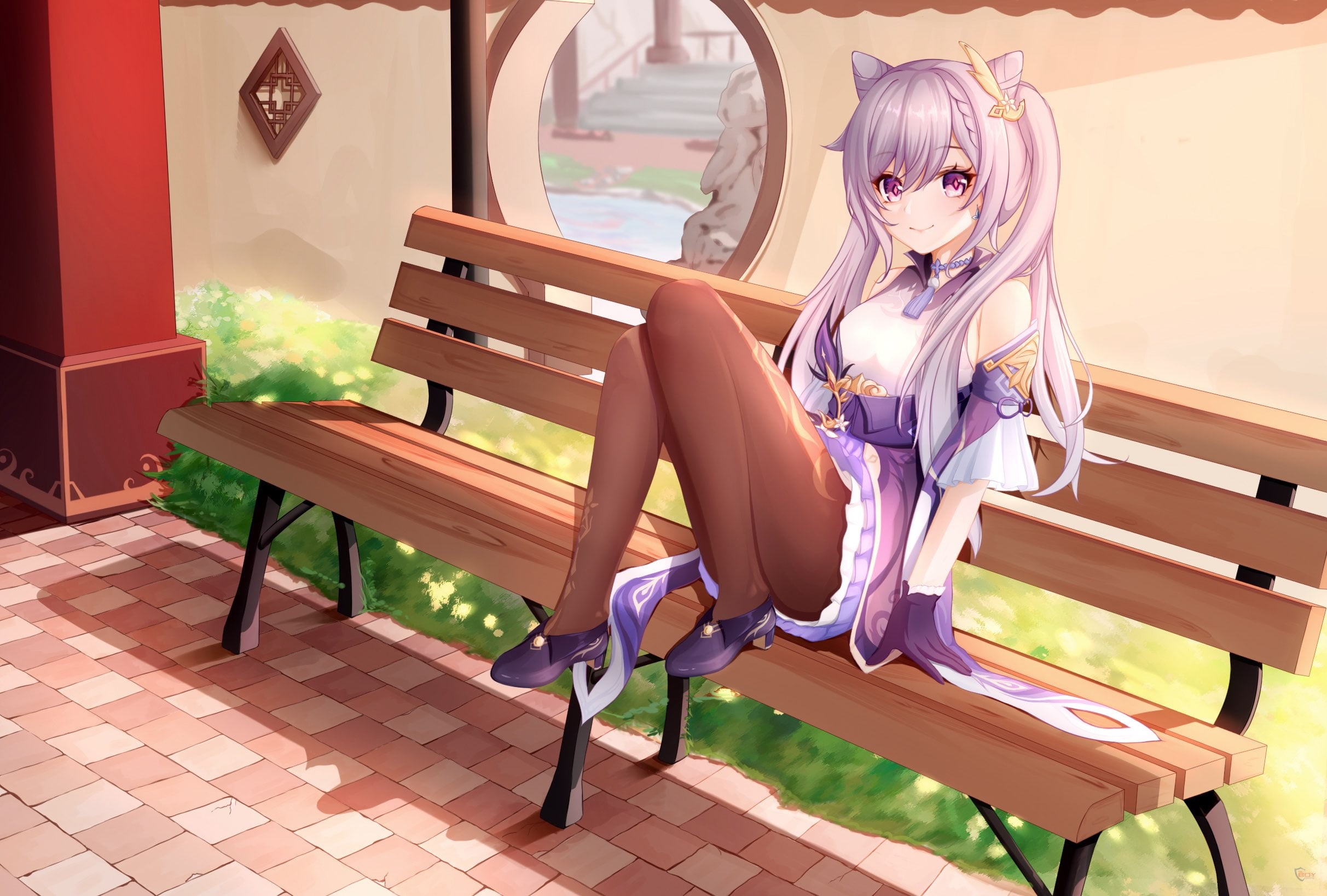 Genshin Impact, 1080P, anime girls, keqing (genshin impact), HD Wallpaper