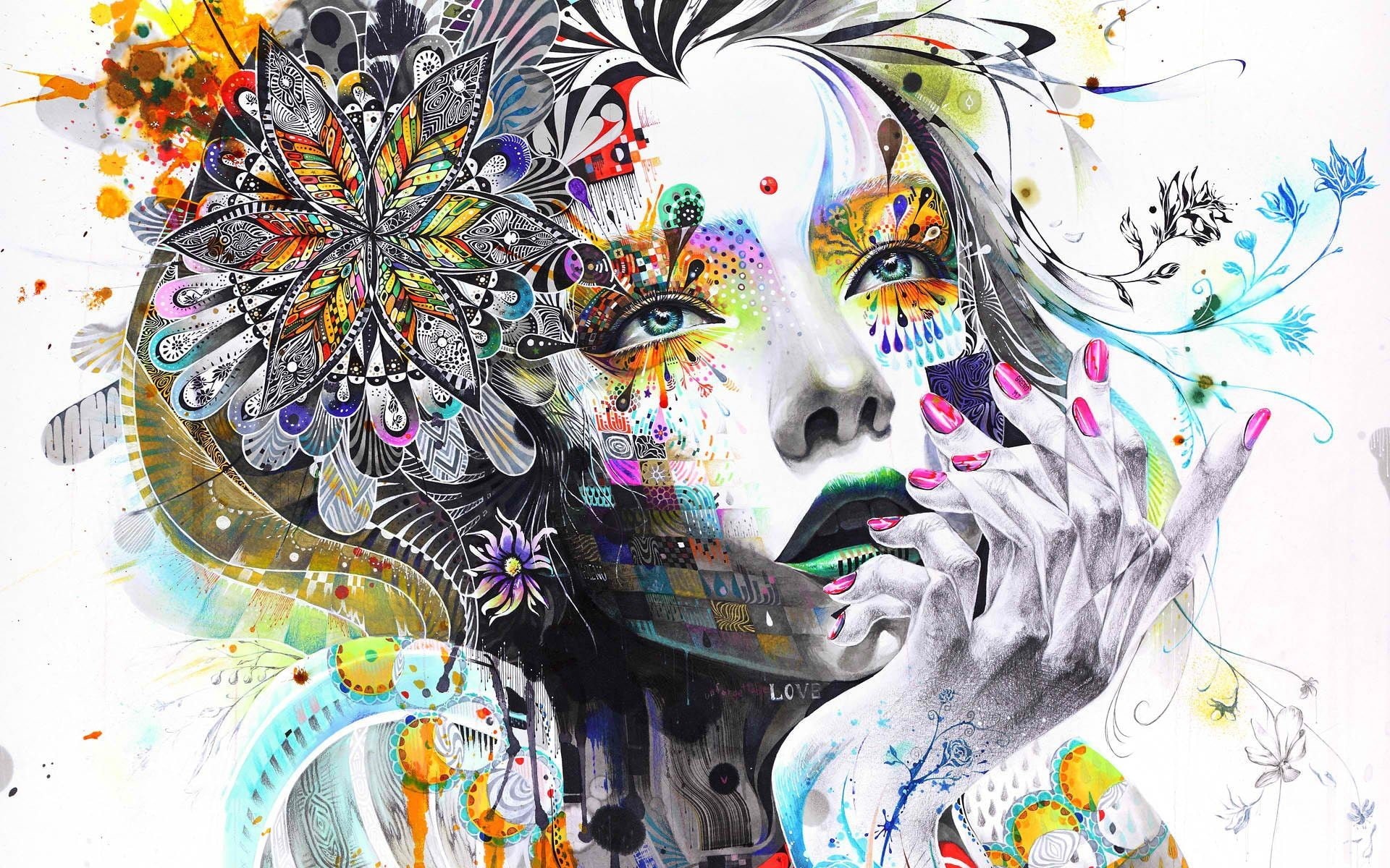 carnival - celebration event, close-up, design, arts culture and entertainment, artwork minjae lee, creativity, craft, multi colored, pattern, white background, HD Wallpaper