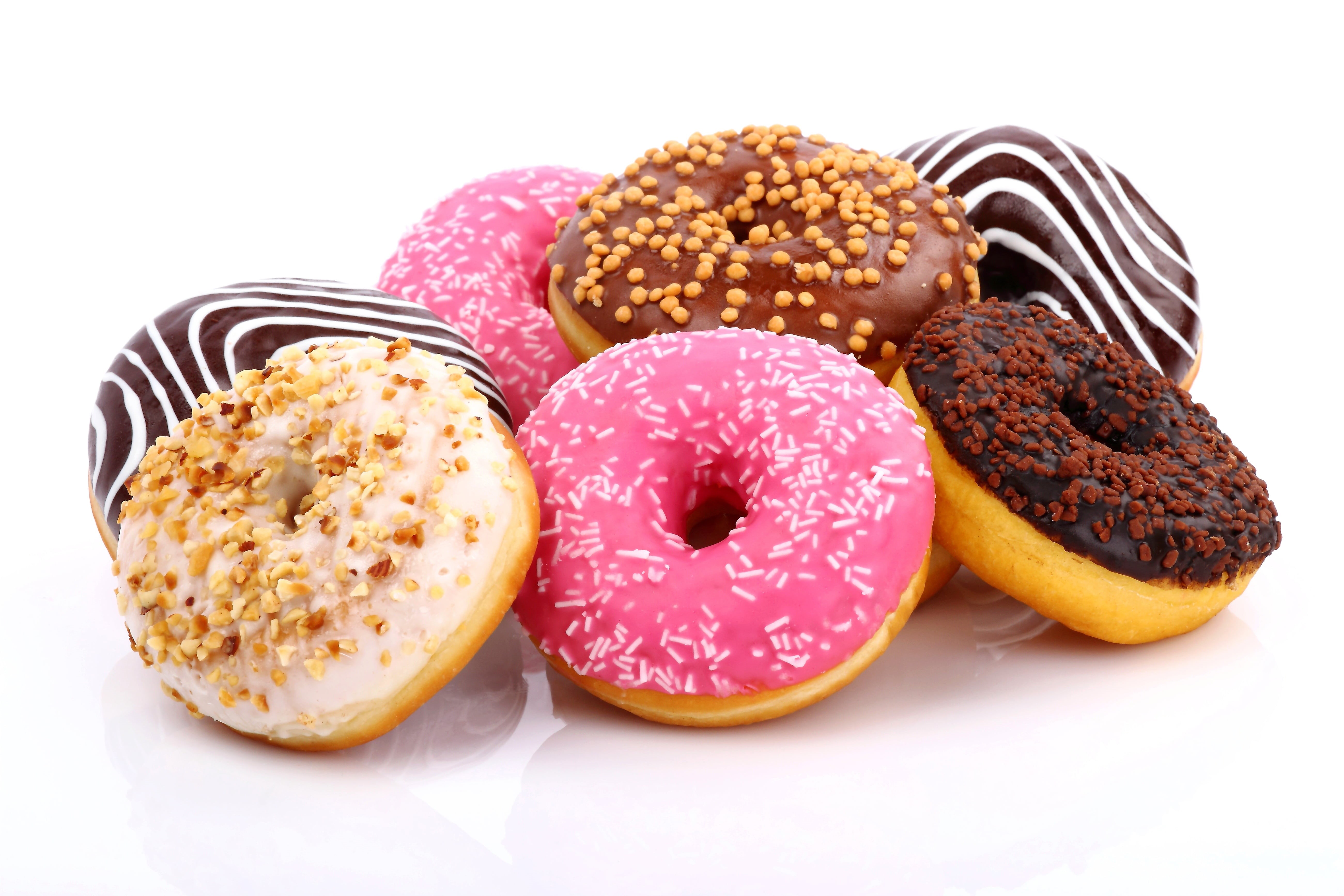 cakes, glaze, donuts, 5K, HD Wallpaper