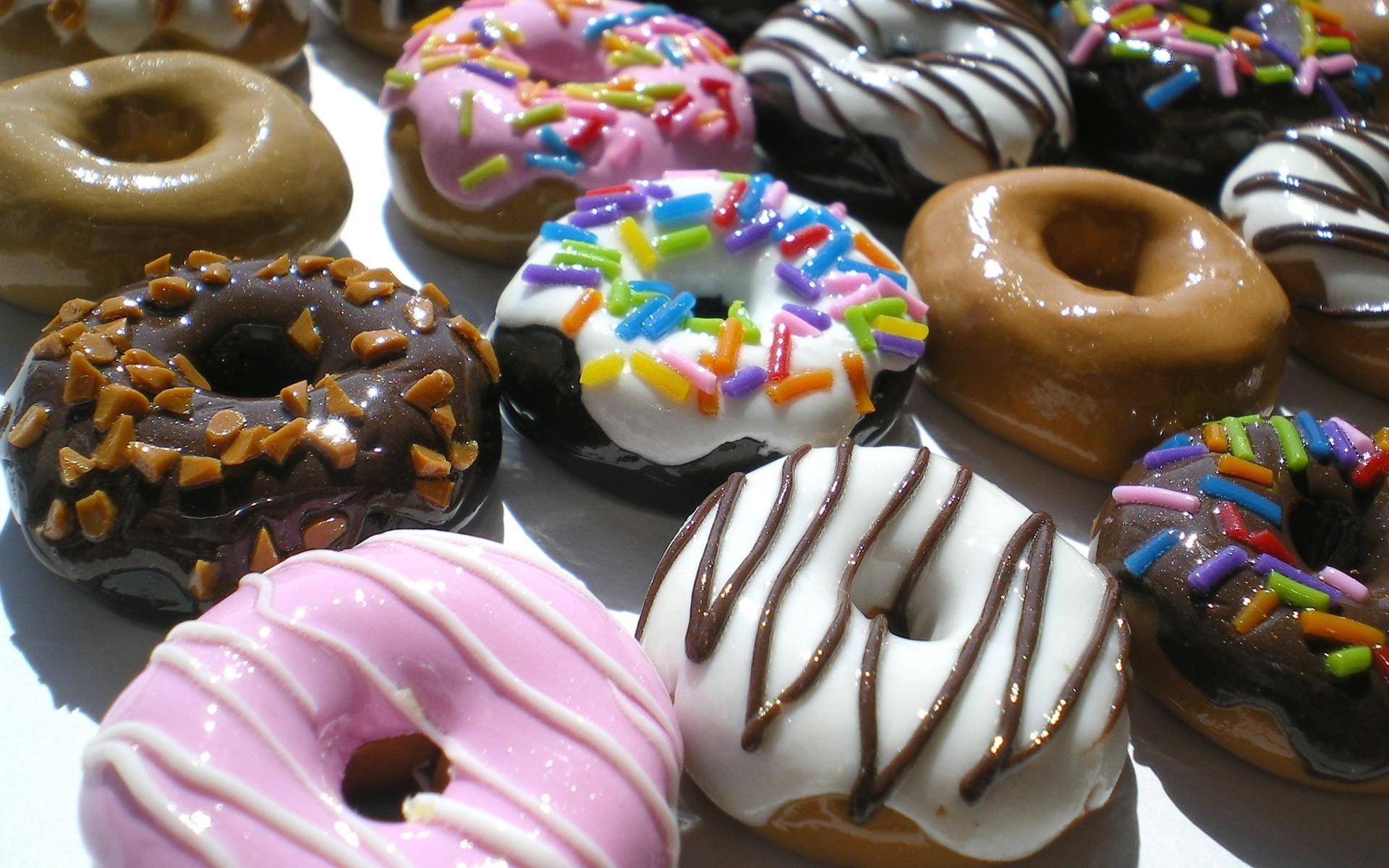 assorted, lot, 1080P, photography, 1920x1200, food, doughnuts, doughnut, dessert, donuts, glaze, glazed, sprinkle, donut, HD Wallpaper