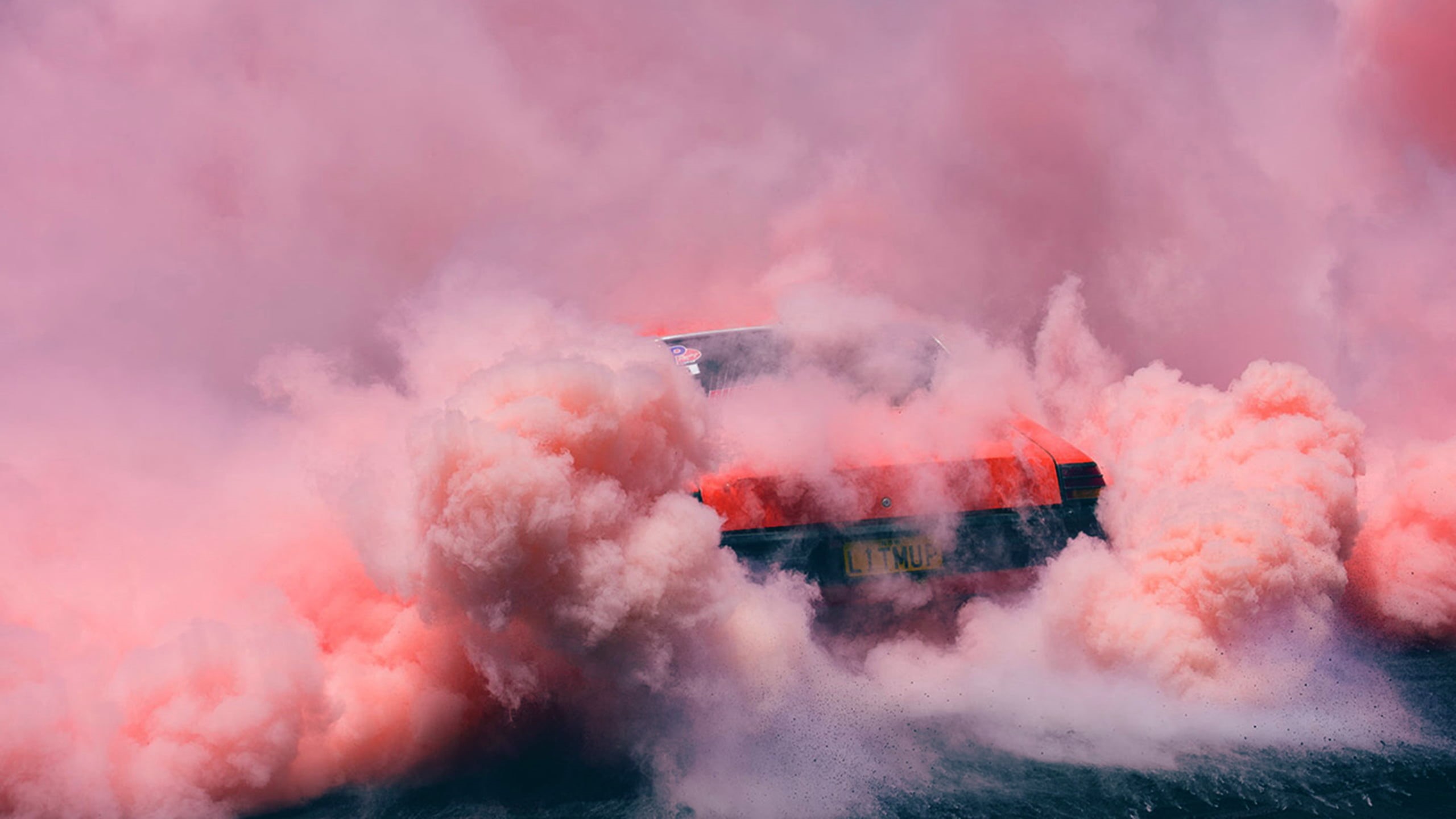 beauty in nature, aerial view, day, red cars, nature, land, cloud - sky, on the move, environment, smoke, water, sky, no people, exploding, motion, red, HD Wallpaper