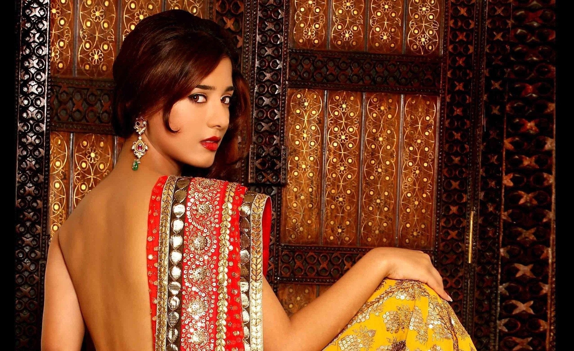 Model, 1080P, Saree, Indian, Amrita Rao, Actresses, HD Wallpaper