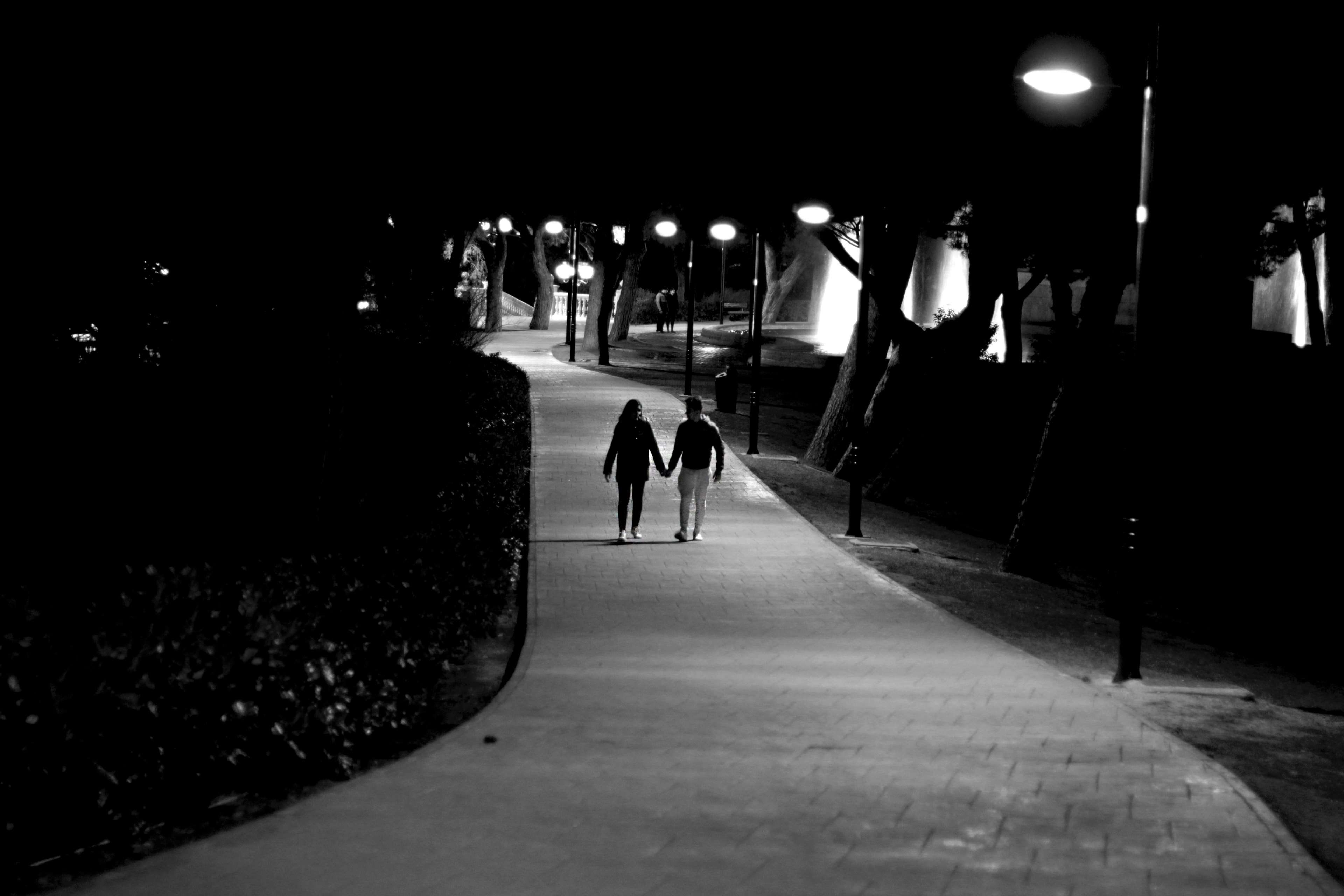 teens, street, park, incidental people, real people, lifestyles, group of people, built structure, relationship, the way forward, lights, outdoors, holiday, HD Wallpaper