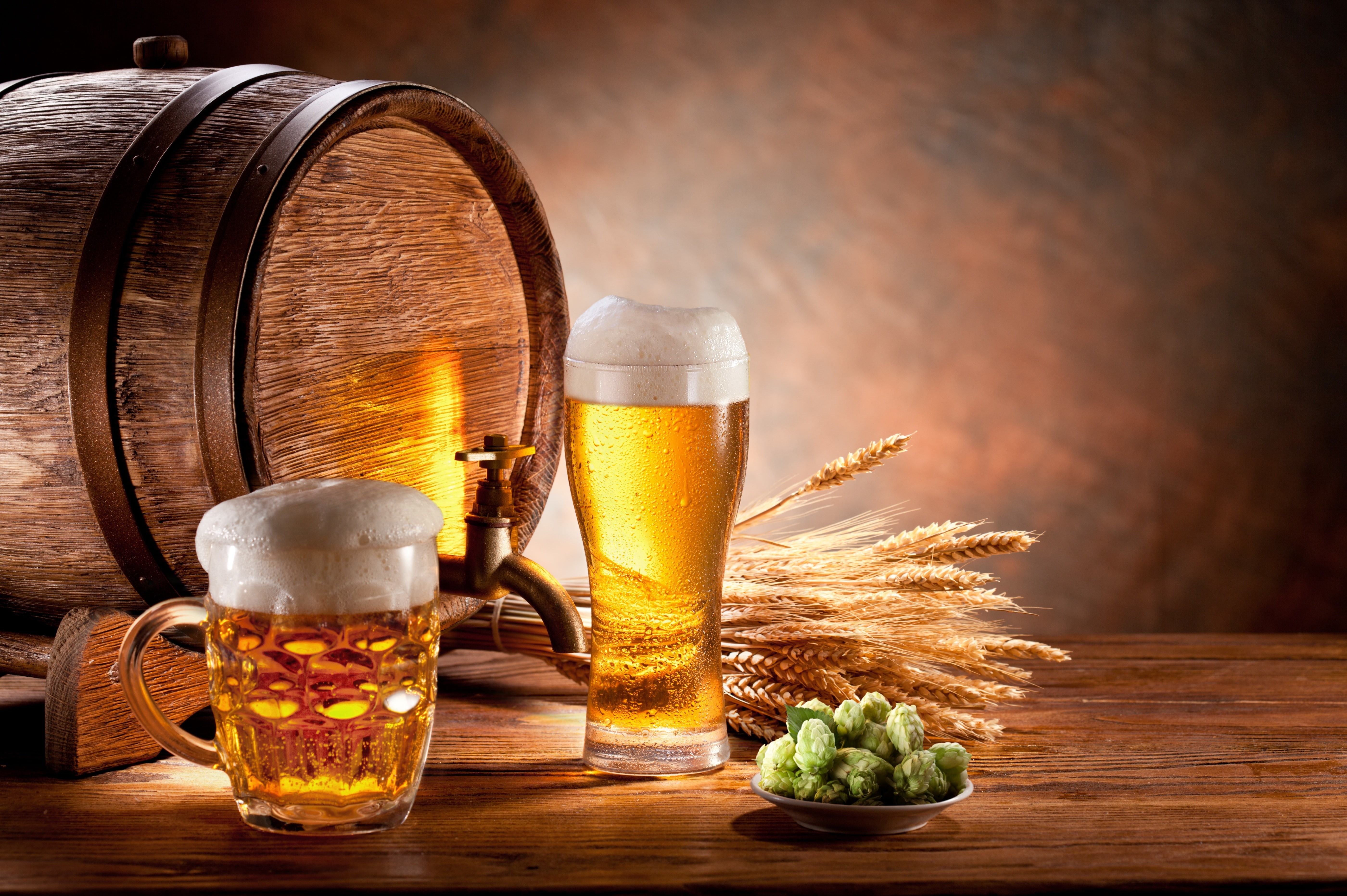 cellar, keg, household equipment, single Object, brewery, backgrounds, wheat Beer, wood - Material, drop, foam, beer Glass, wooden, jug, lager, refreshment, HD Wallpaper