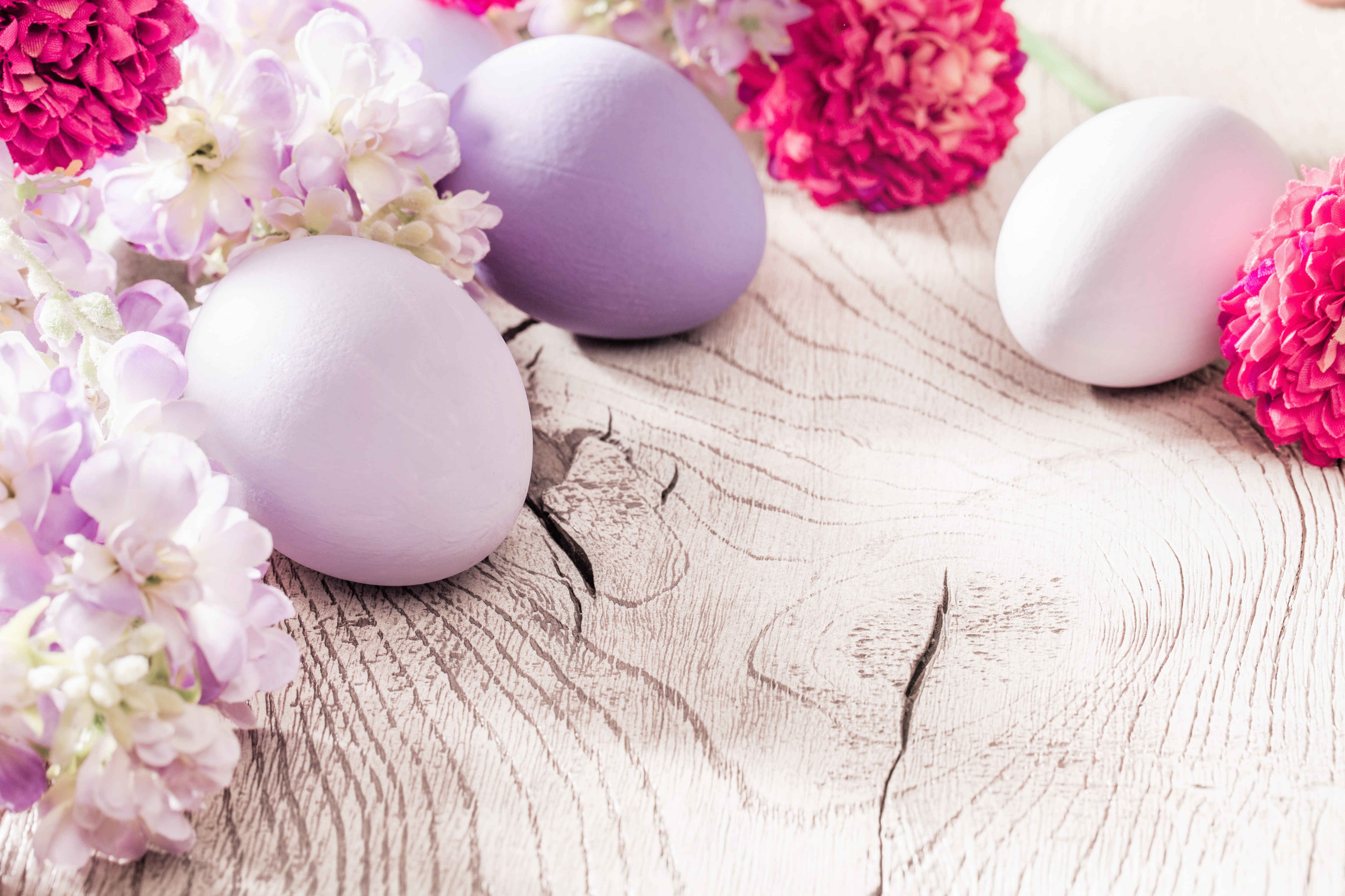 flowers, 5K, eggs, Happy, spring, Easter, decoration, HD Wallpaper