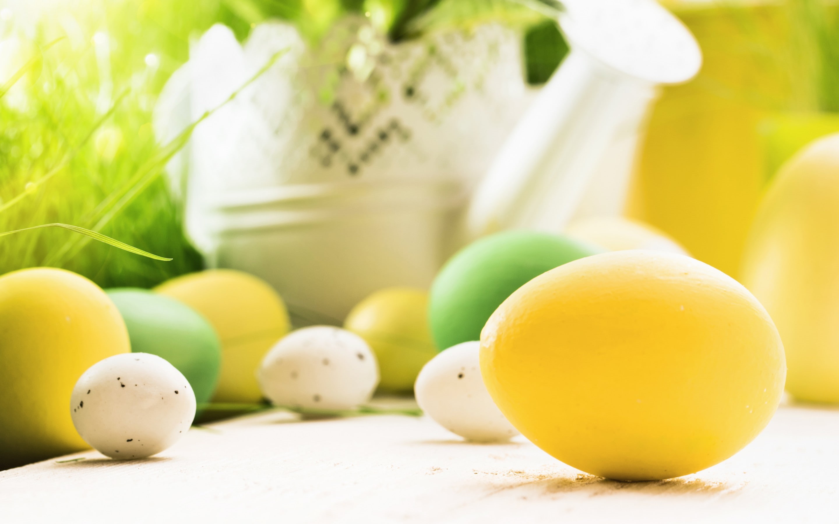 spring, eggs, Easter, 2K, flowers, decoration, lot, Easter eggs, egg, assorted, Happy, HD Wallpaper