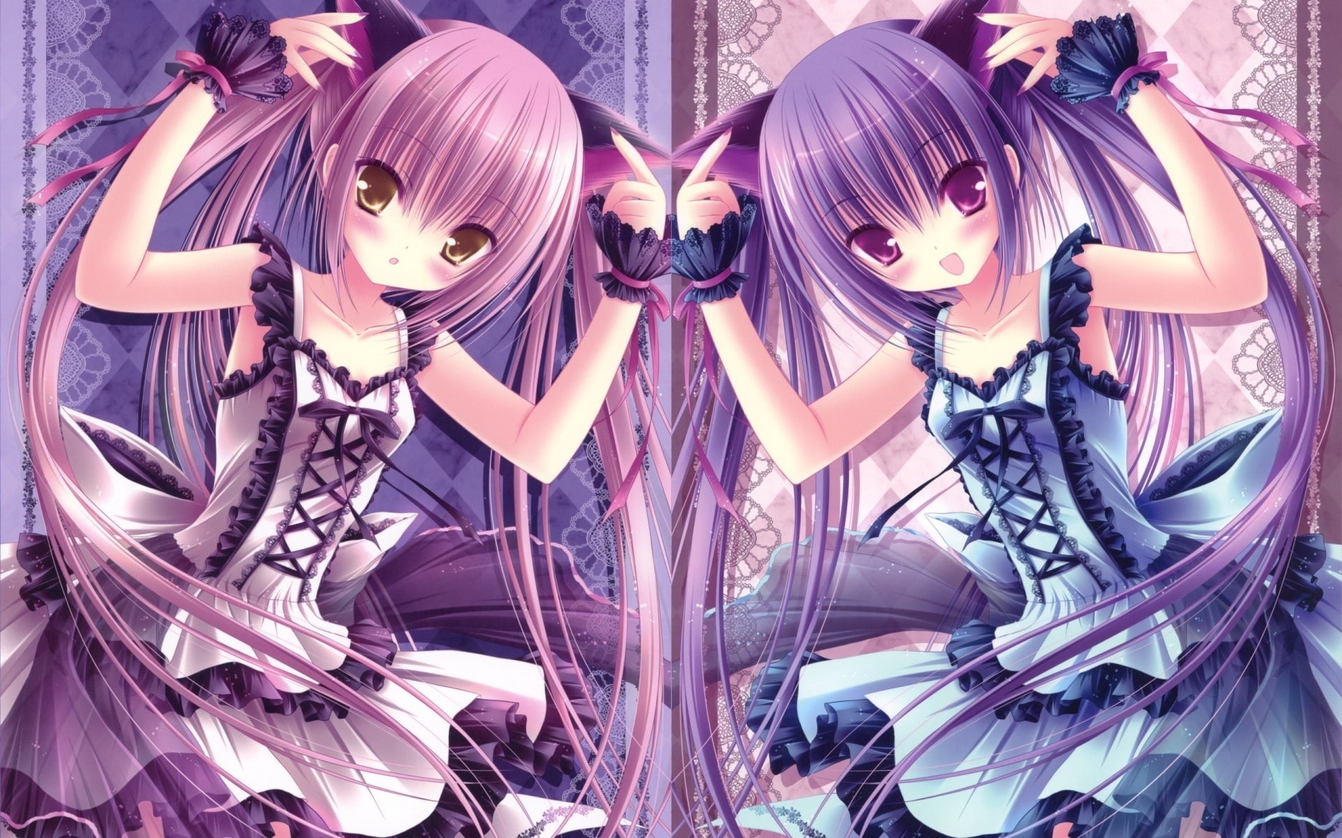 hd, girls, Anime Girls, art, anime, x, kawaii, hot, 1080P, HD Wallpaper