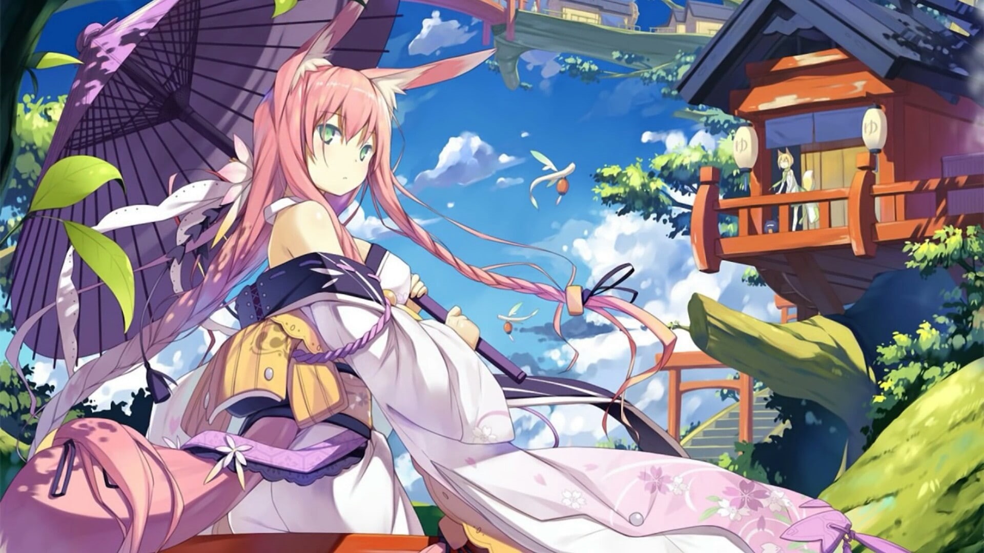 kawaii, anime girl, graphics, anime art, illustration, mangaka, anime, fictional character, kitsune, artwork, 1080P, manga, HD Wallpaper