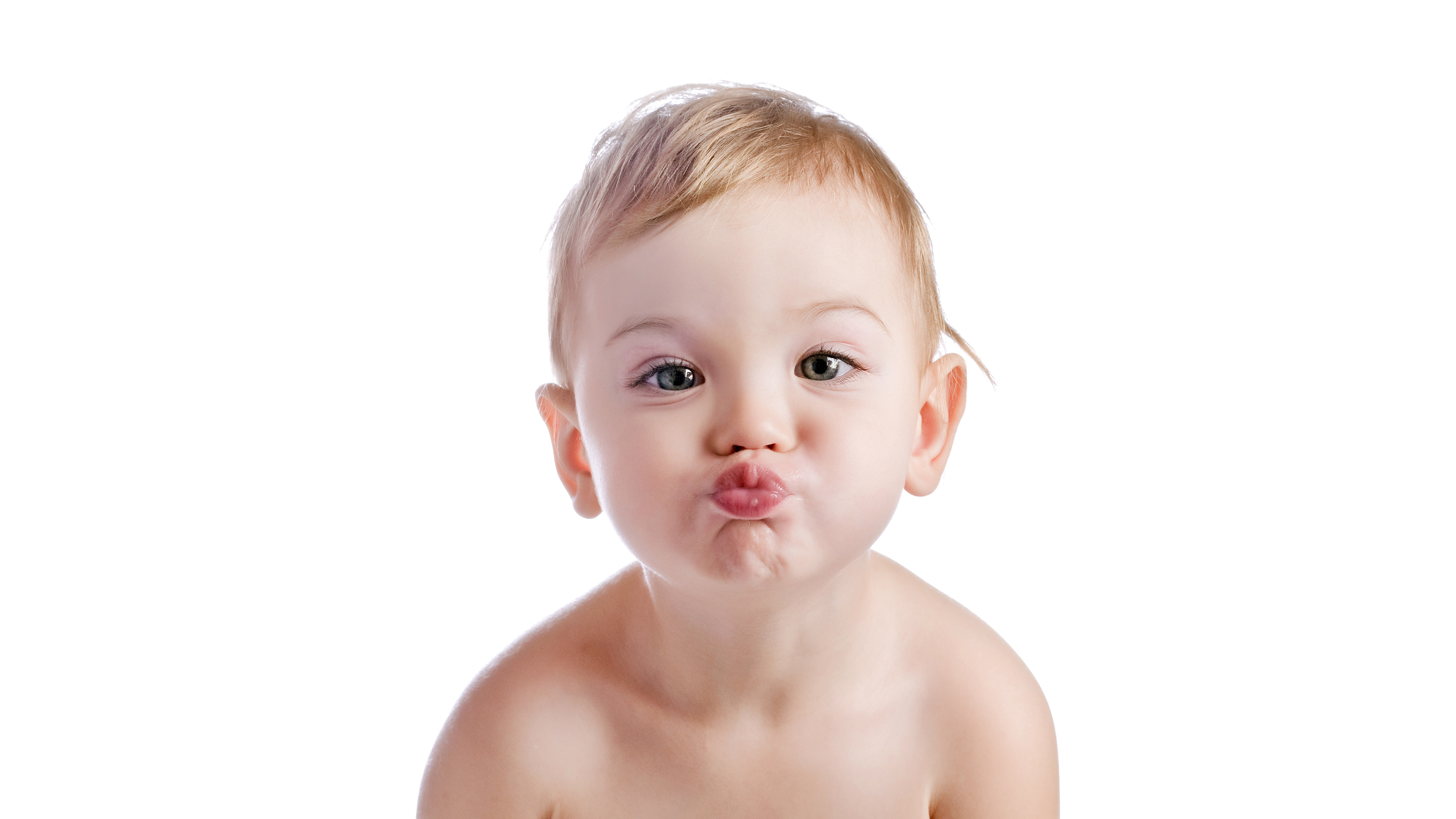 5K, Kiss, Baby Kiss, Cute baby boy, 5K, HD Wallpaper