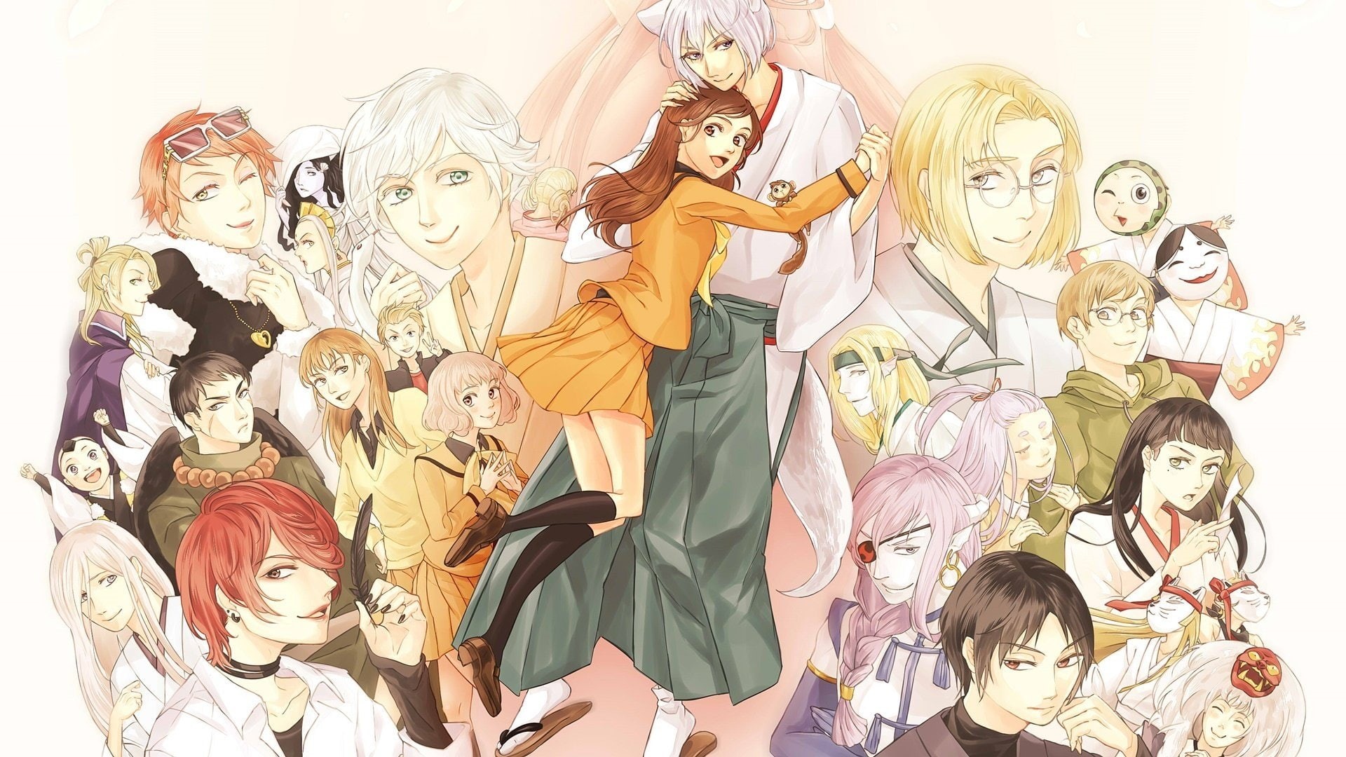 Nekota Ami, Mizuki (Kamisama Kiss), Tomoe (Kamisama Kiss), Otohiko (Kamisama Kiss), Nanami Momozono, Kurama (Kamisama Kiss), Kirihito Mori, Jirou (Kamisama Kiss), HD Wallpaper
