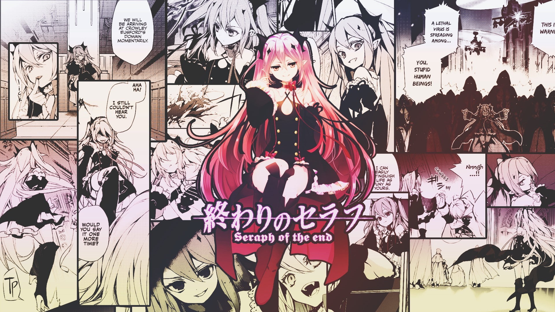 Krul Tepes, translated, manga, 1080P, Owari No Seraph, anime girls, HD Wallpaper