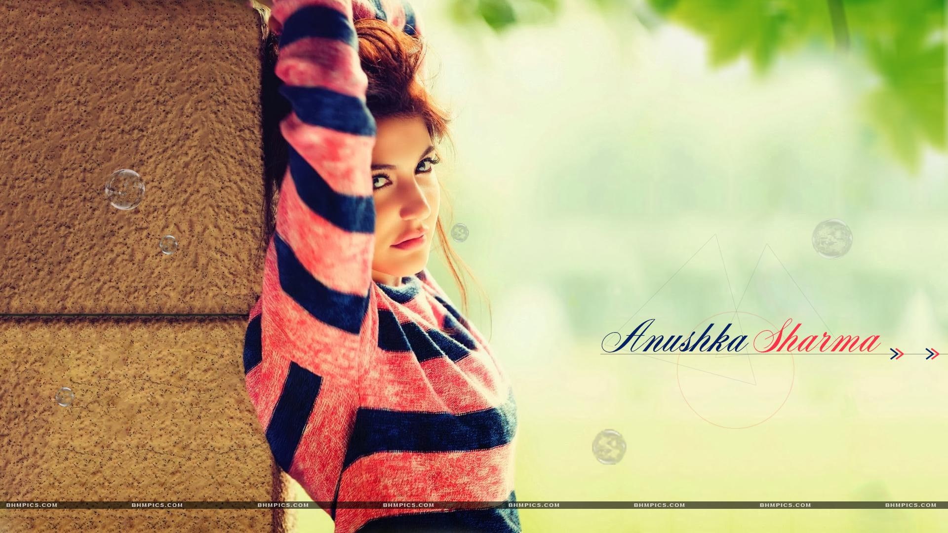 black, bollywood, 1080P, s, anushka, cute, looks, shirt, sharma, sleeve, women, anushka sharma, celebrities, long, female celebrities, red, HD Wallpaper
