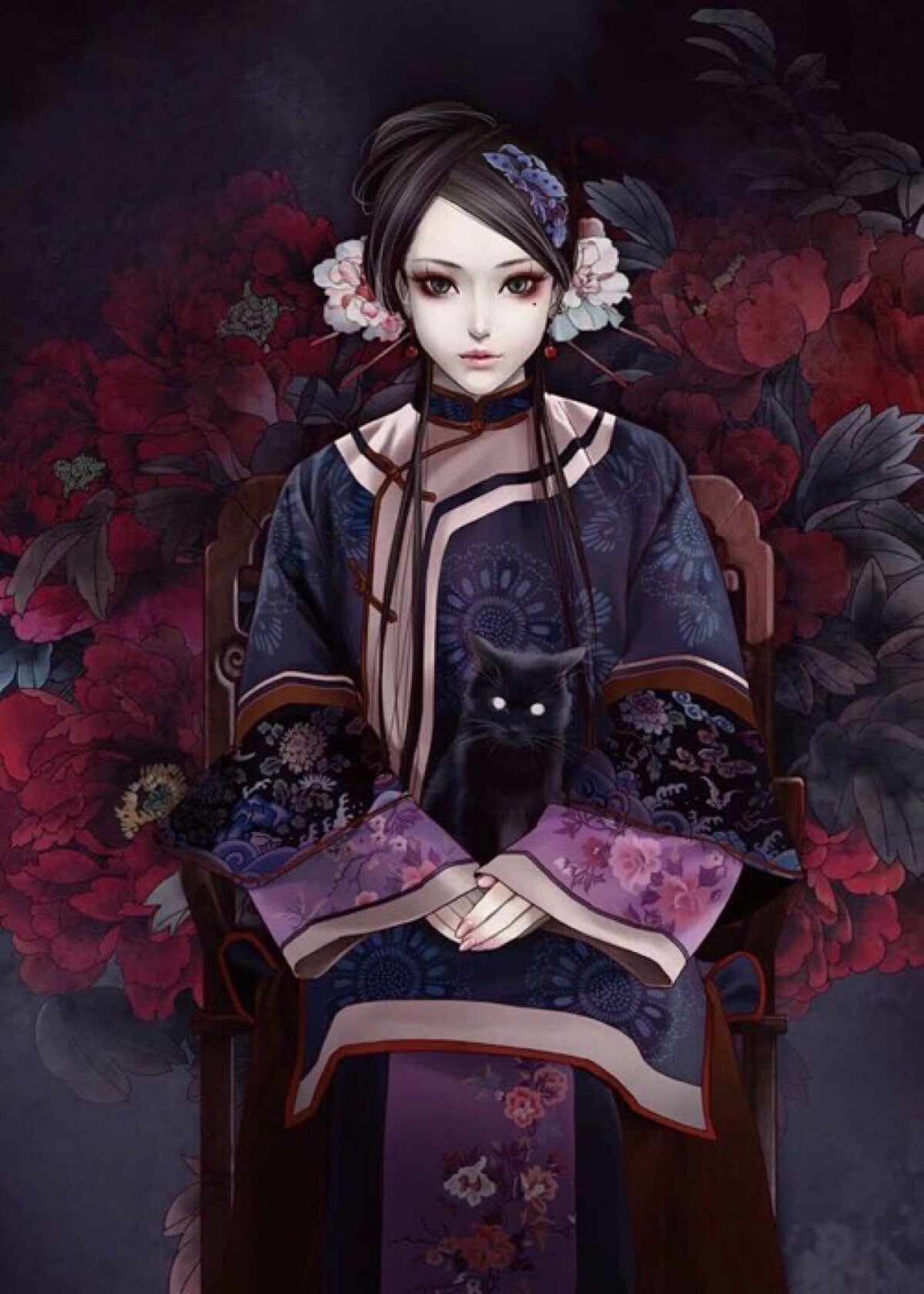 anime girls, Zhang Xiao Bai, Chinese dress, 720P, Phone HD Wallpaper