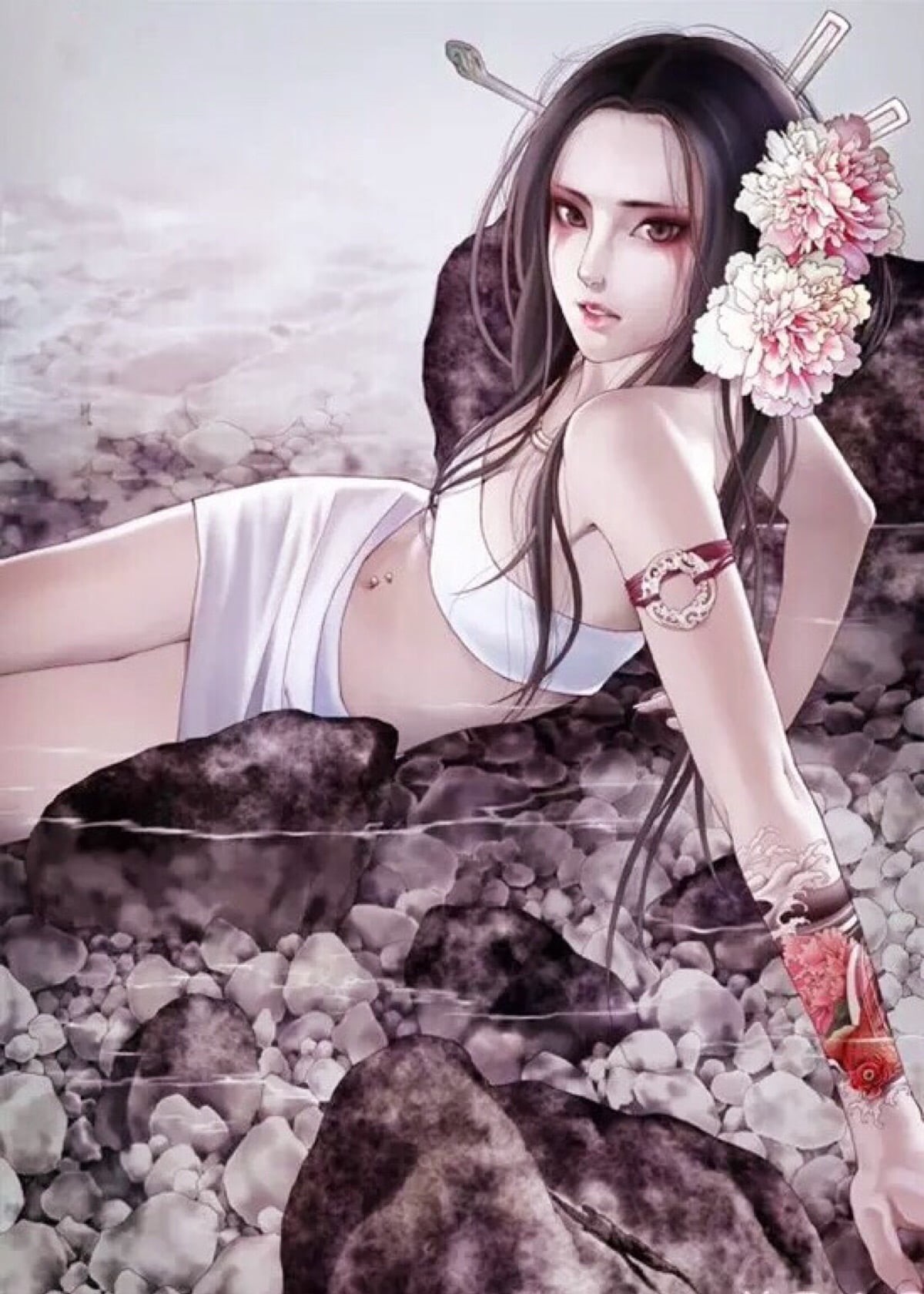 720P, plant, fashion, nature, flowering plant, clothing, beauty in nature, outdoors, one person, females, hair, beautiful woman, anime girls, Zhang Xiao Bai, Phone HD Wallpaper