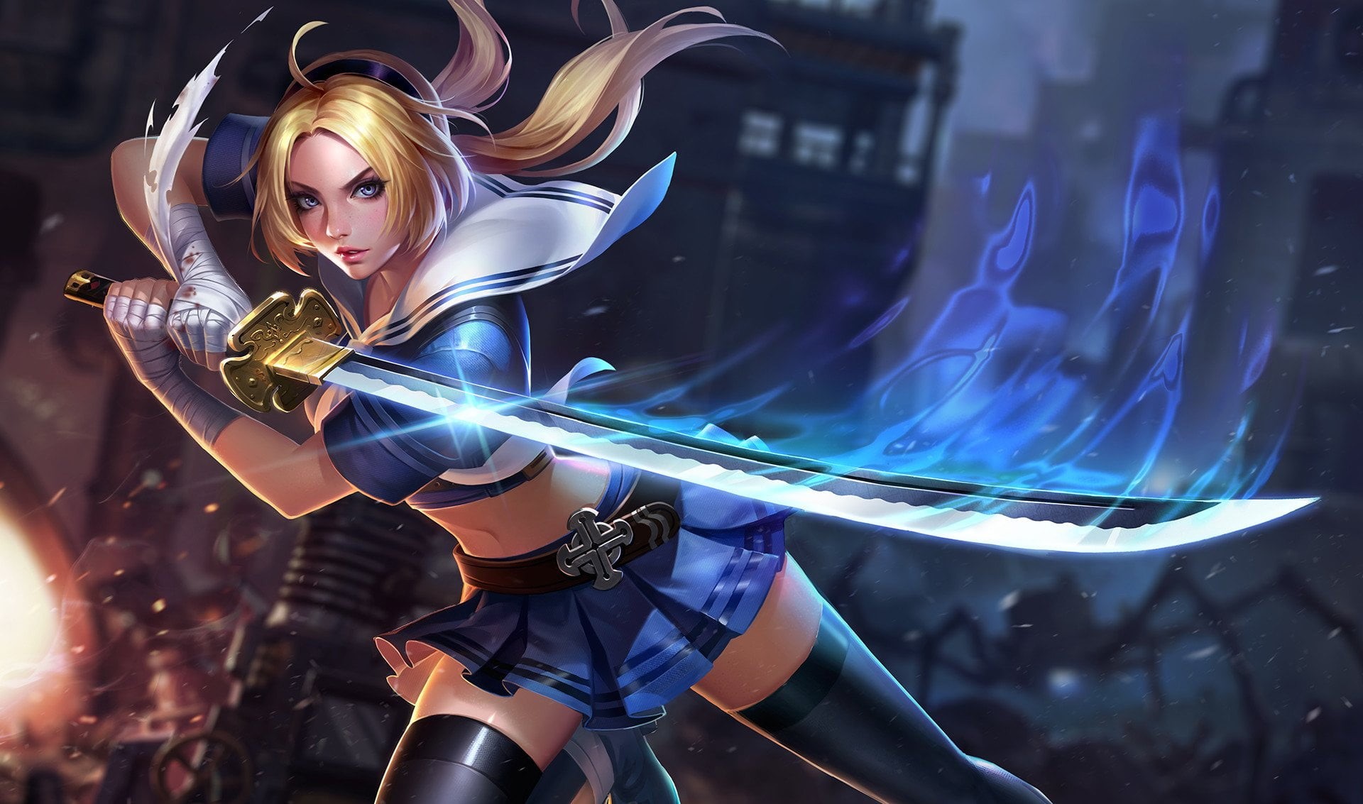 motion, night, adult, 1080P, music, hair, arts culture and entertainment, beauty, Strike of Kings, Video Game, women, indoors, real people, illuminated, HD Wallpaper