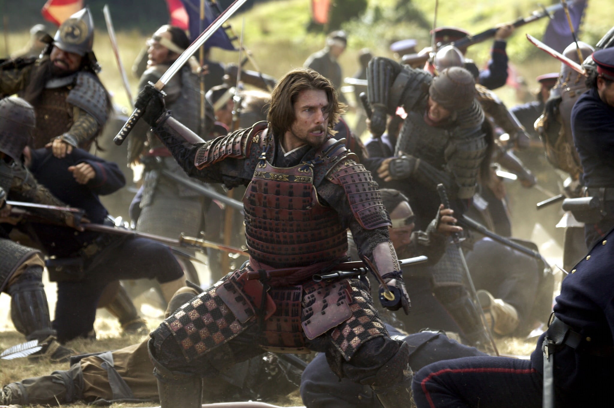 aggression, military, outdoors, armor, drama, real people, people, men, young adult, performance, group of people, armed forces, The Last Samurai, Tom Cruise, HD Wallpaper