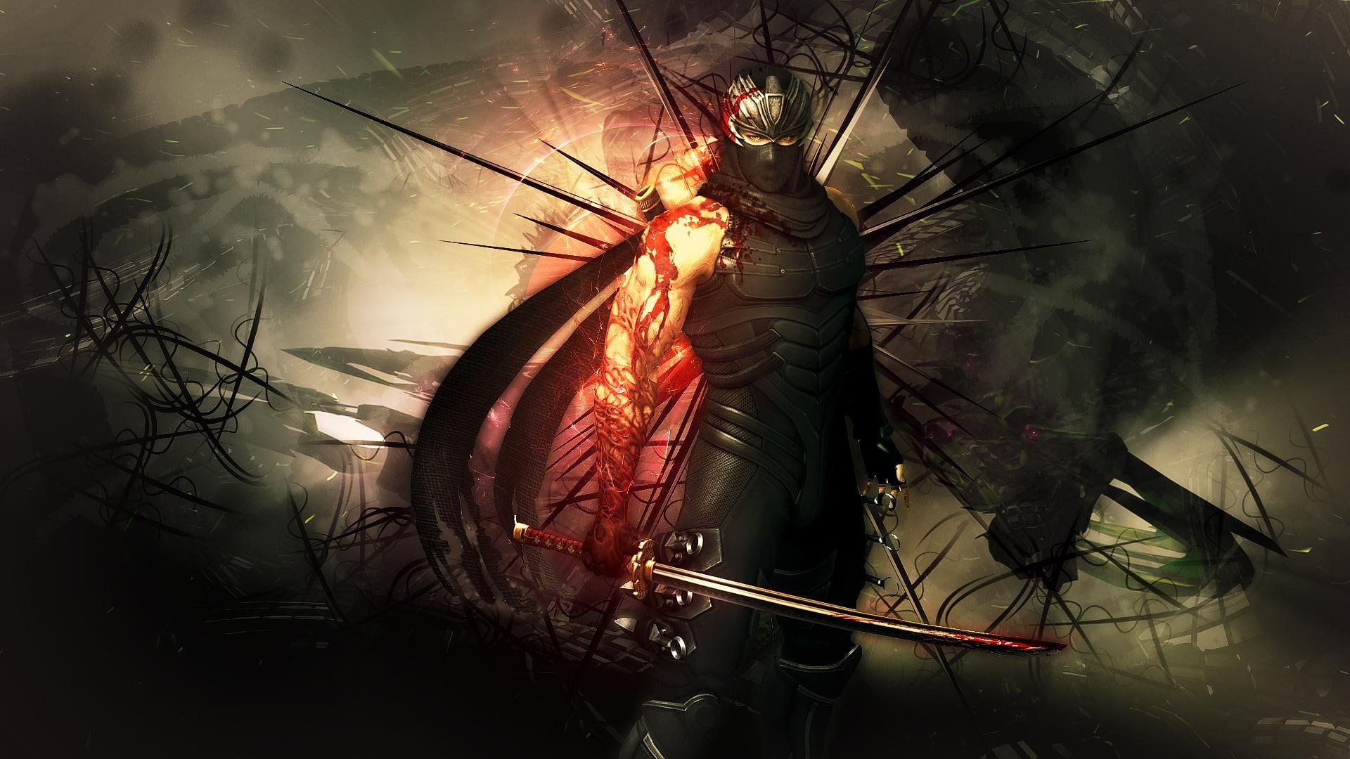 gaiden, 1080P, game, ninja, action, ninja gaiden 3, fantasy, dark, warrior, games, HD Wallpaper