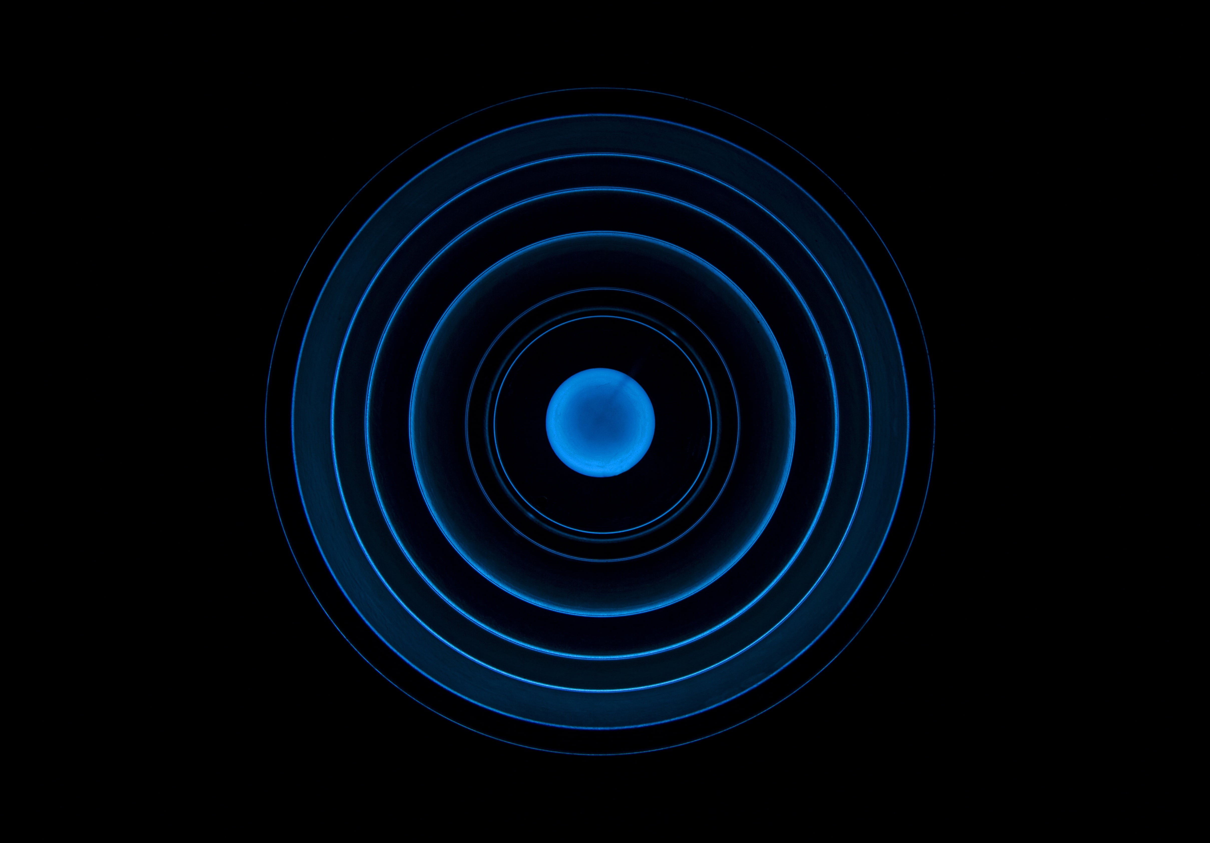 round, studio shot, image, pattern, lighting equipment, glowing, technology, artistic, directly below, blue, fantasy, lights, spiral, backgrounds, light - natural phenomenon, HD Wallpaper